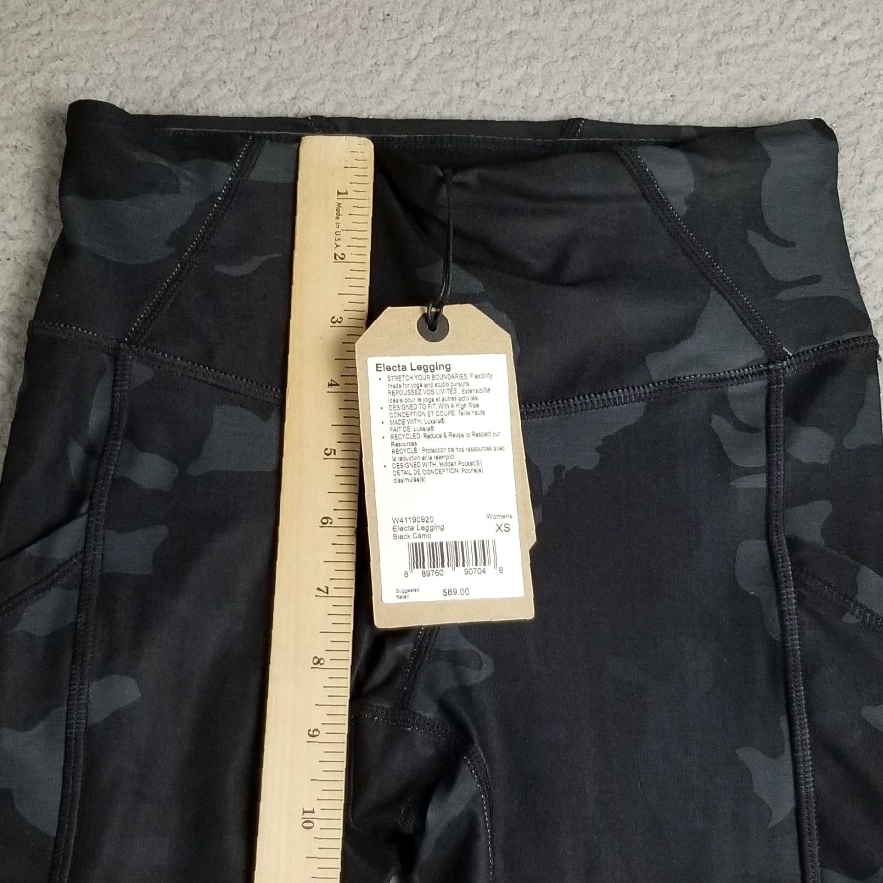 Prana prAna Electa Leggings Camo Full Length High Rise Yoga Woman XS Pocket NWT 9 Size 26" / US 2 / IT 38 - 5 Thumbnail