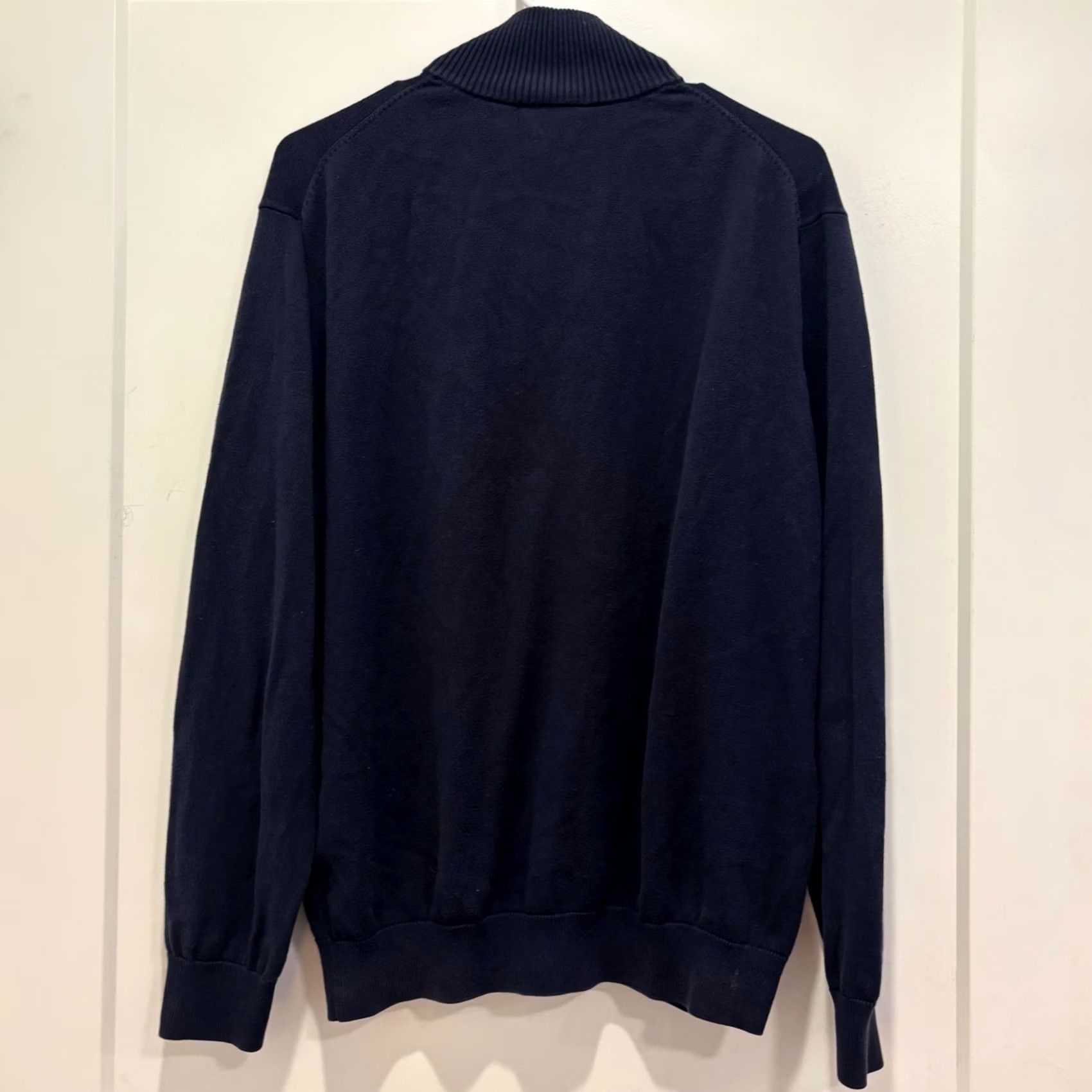 Lacoste Sweater 1XL Blue Quarter Zip Knit Logo Mens, Men's — image 3 of 6