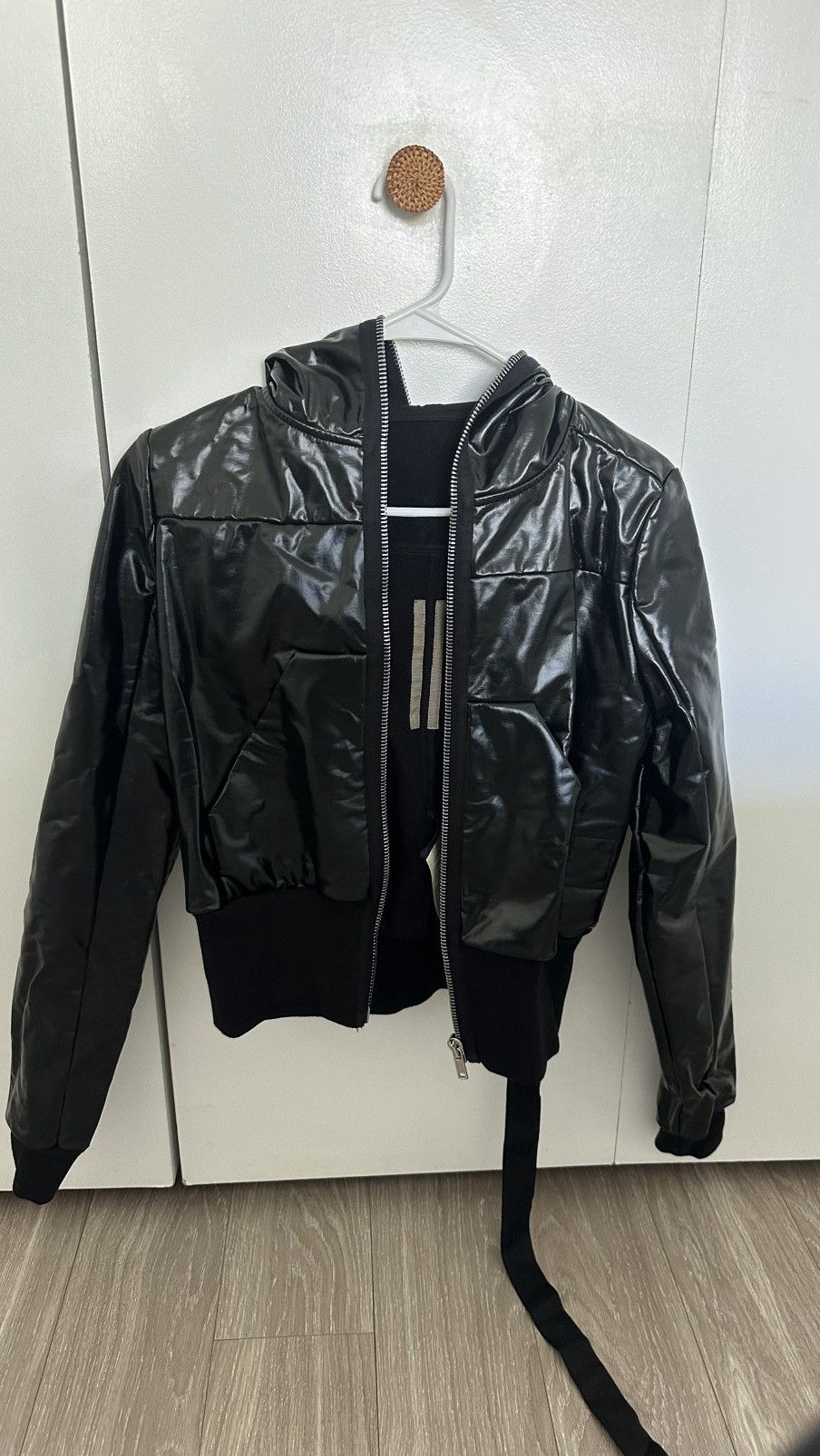 Rick Owens Drkshdw Rick owens DRKSHDW black coated hoodie Size S / US 4 / IT 40 - 7 Thumbnail