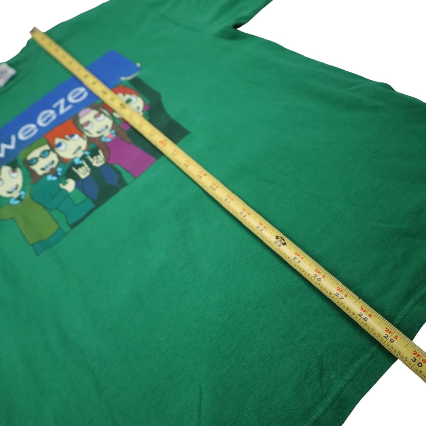 Vintage VINTAGE Weezer Cartoon Group Photo Band Tee Mens Large Green Size US L / EU 52-54 / 3 - 8 Thumbnail