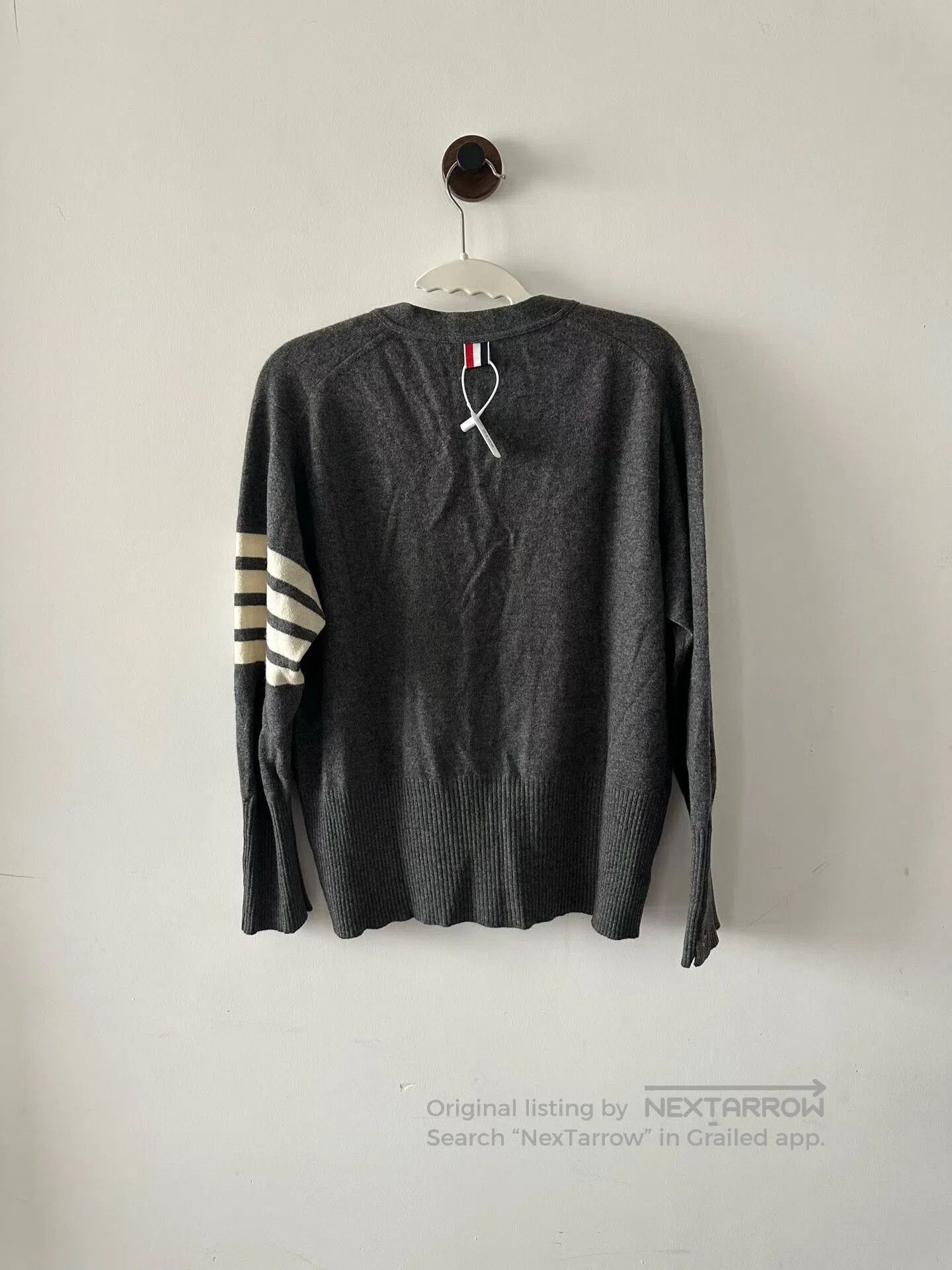Thom Browne Thom Browne Gray Cashmere Cardigan. Size US XL / EU 56 / 4 - 2 Thumbnail