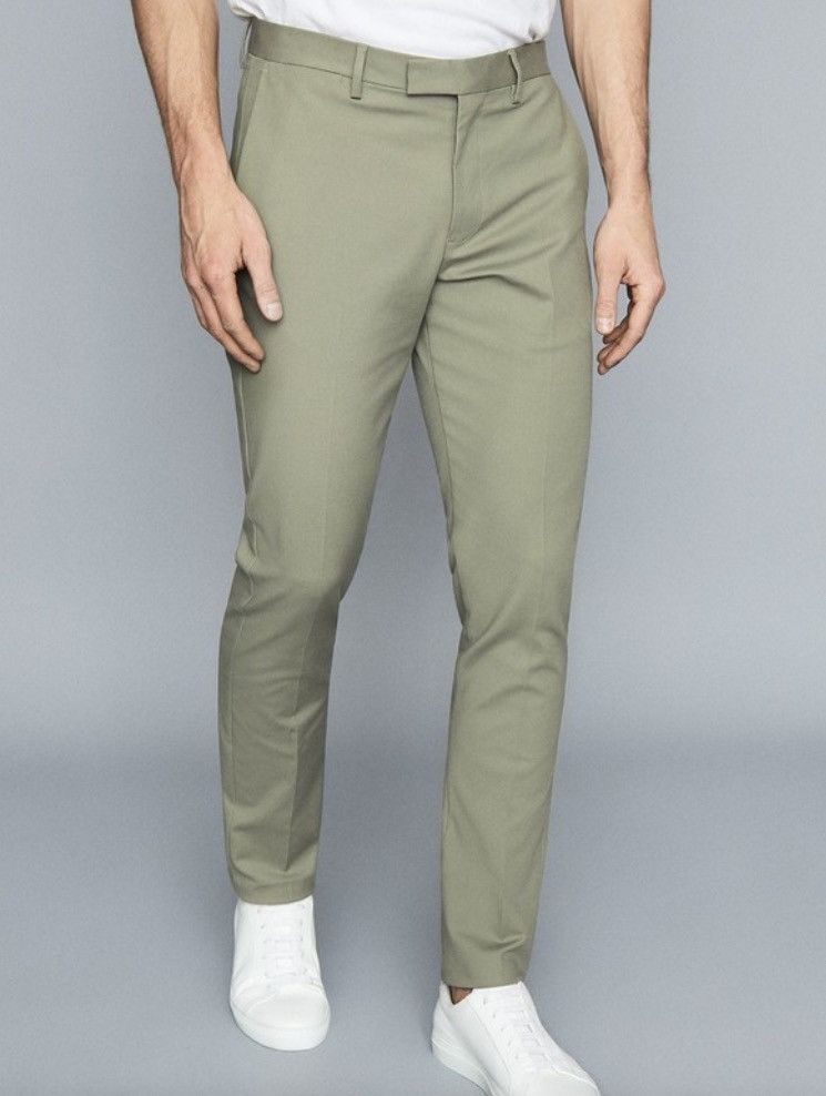 Reiss NEW Men’s Reiss Eastbury Slim Chino Pant Sage 36 Waist Size 36R - 1 Thumbnail