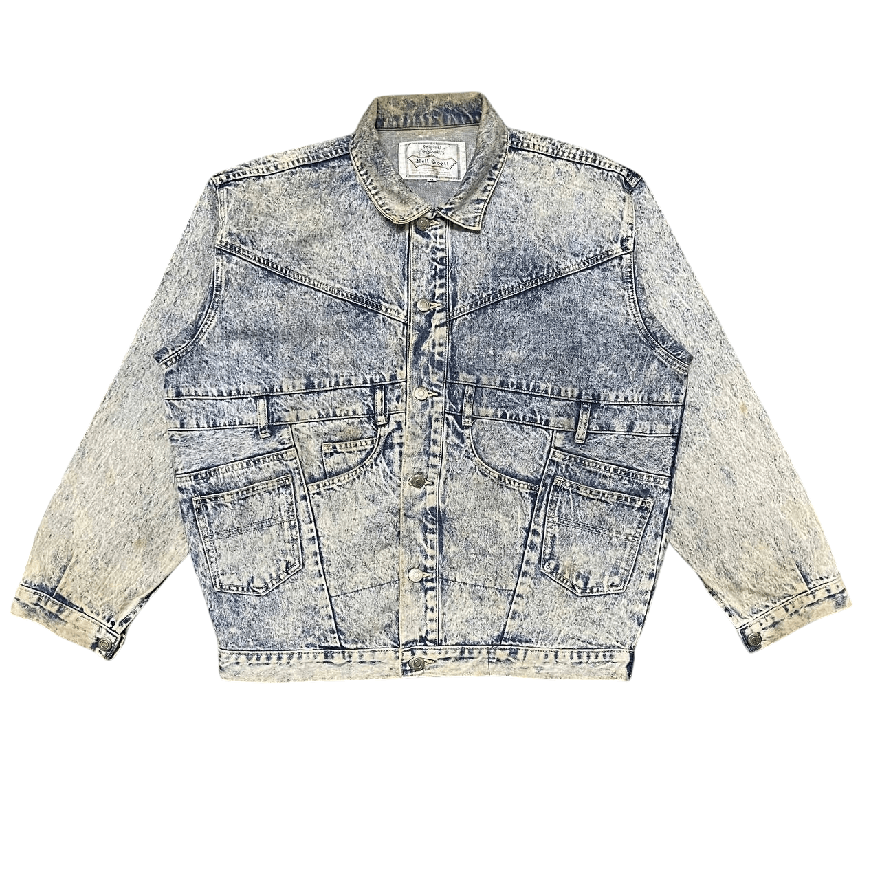 Japanese Brand Vintage Bell Scott Multi Pocket Denim Jacket Size US M / EU 48-50 / 2 - 1 Thumbnail