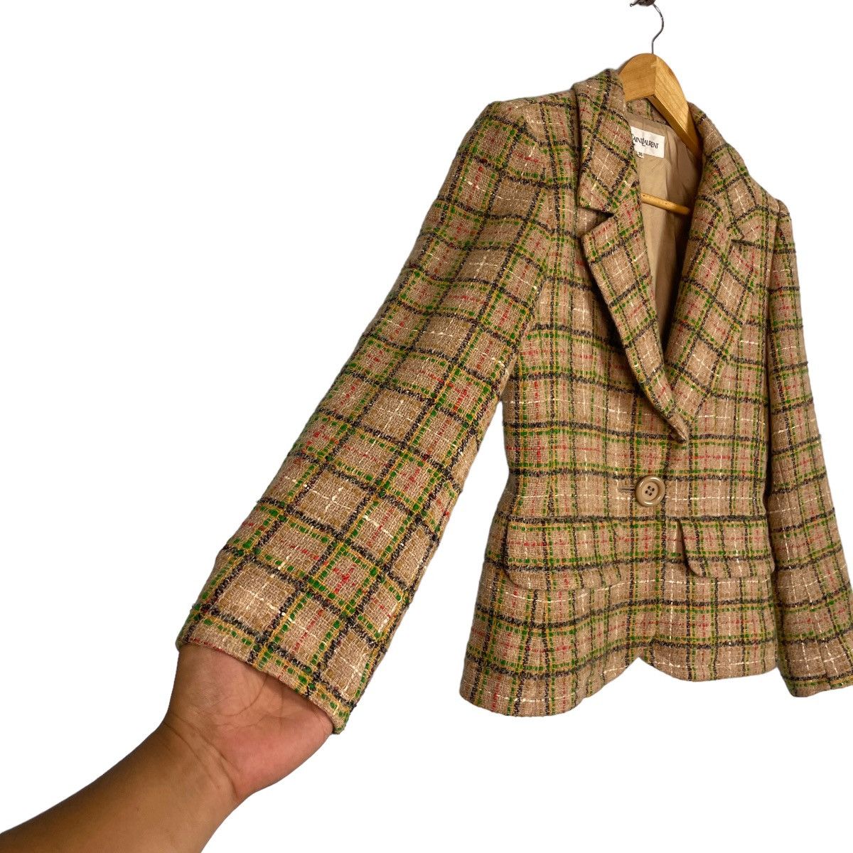 Yves Saint Laurent Yves Saint Laurent Tweed Blazer Size XS / US 0-2 / IT 36-38 - 6 Thumbnail