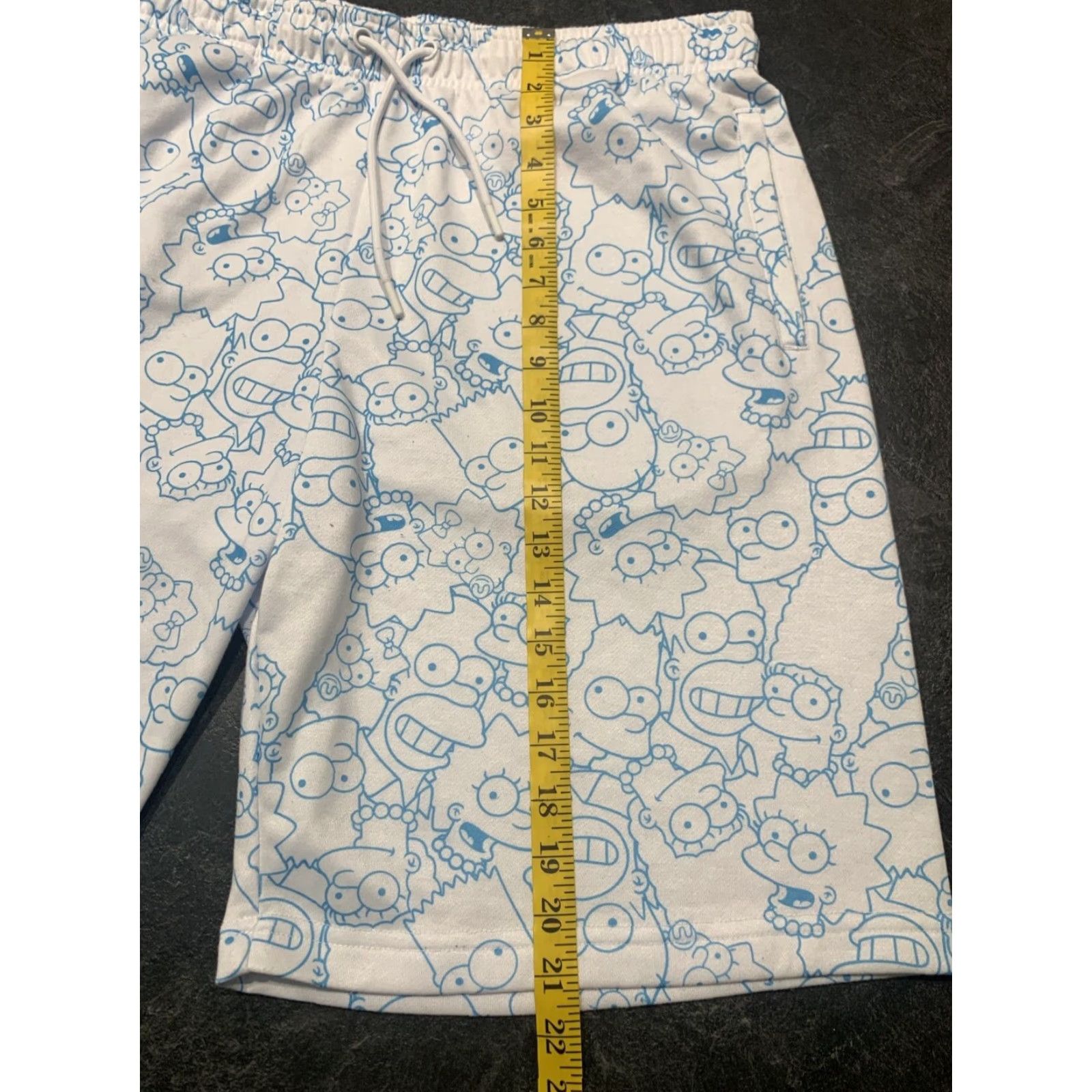 Vintage VINTAGE The Simpsons Sweat Shorts Men 2XL White Graphic 90s Size US 39 - 4 Thumbnail