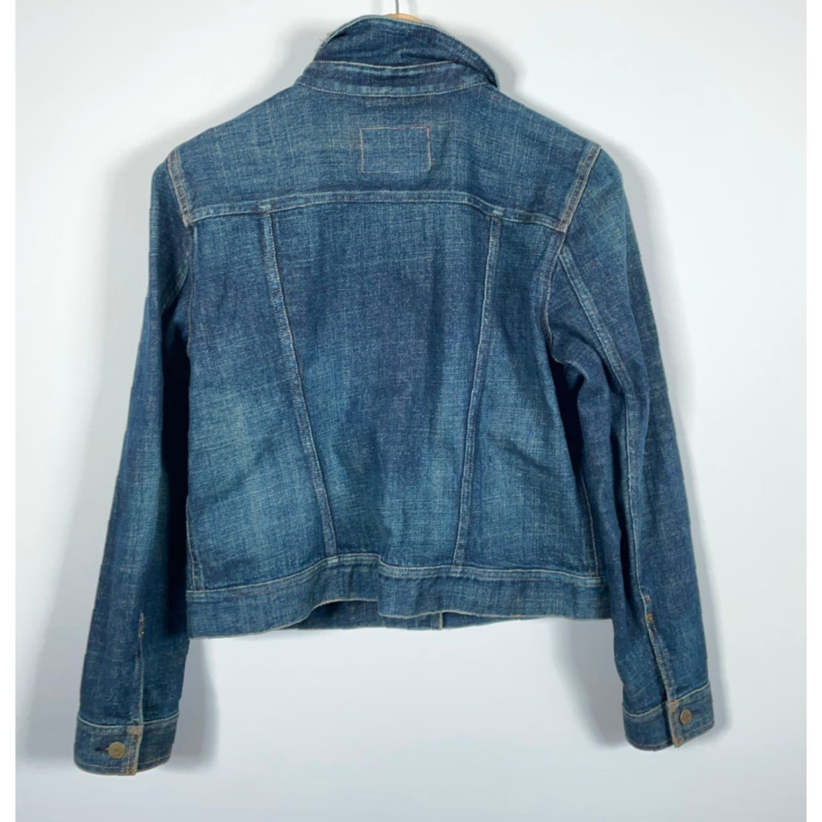 Ralph Lauren VINTAGE Lauren Ralph Lauren Jean Jacket Women's Large Blue Denim Trucker 90s Grunge Retro Mens? Womens Size 36" / US 14 / IT 50 - 2 Thumbnail