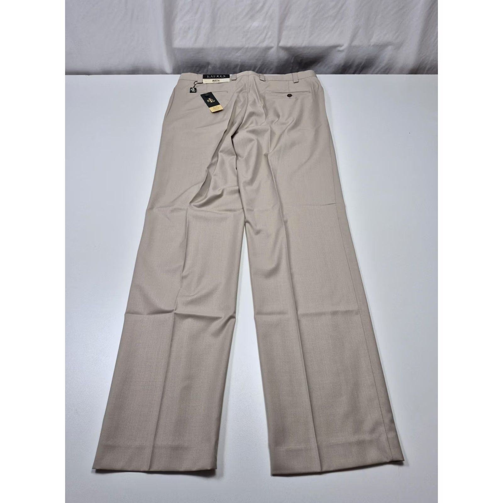 Ralph Lauren Lauren Ralph Lauren Dress Pants Mens 36x34 Beige Flat Front NWT Polyester Rayon Slant Pockets Size US 36 / EU 52 - 7 Thumbnail