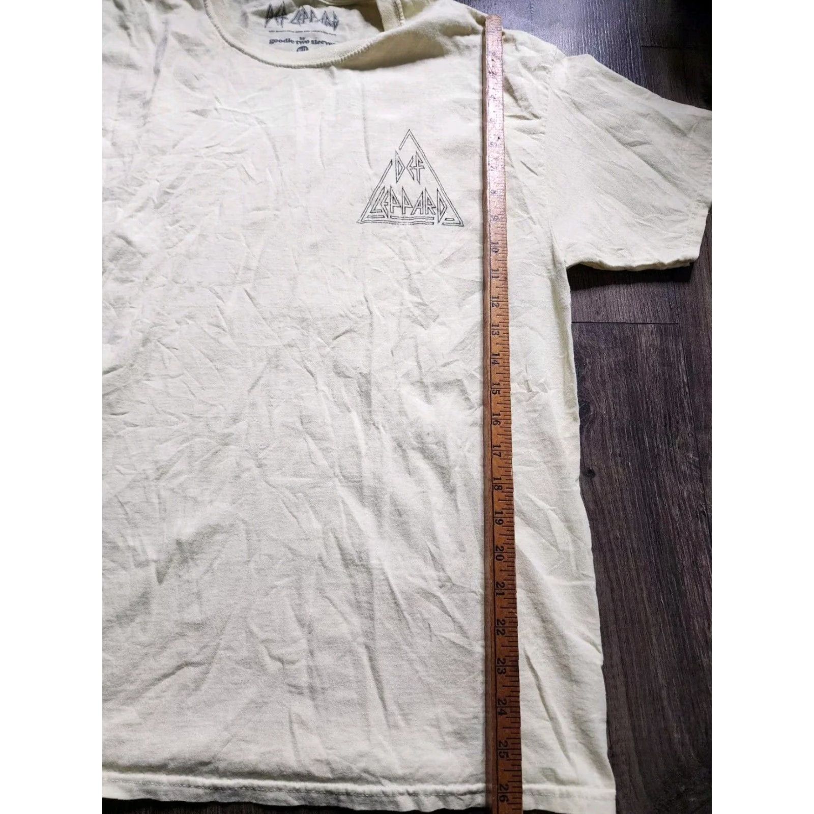 Vintage VINTAGE Band T-Shirt Men's L Def Leppard High N Dry Cotton Crew Neck Short Sleeve Double-Sided Yellow Music 80s Mens Size US L / EU 52-54 / 3 - 3 Thumbnail