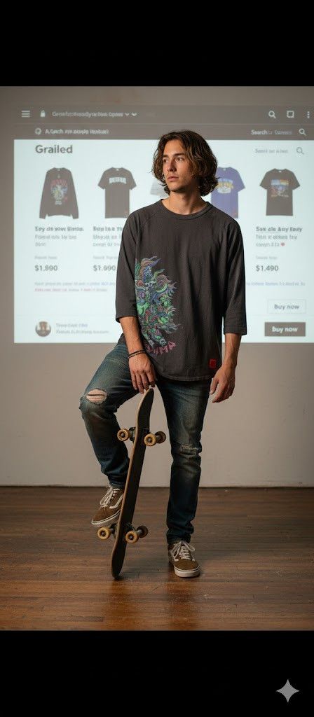 Japanese Brand e30 VINTAGE onigashima rock japan SUKAJAN SHIRT Size US L / EU 52-54 / 3 - 1 Thumbnail
