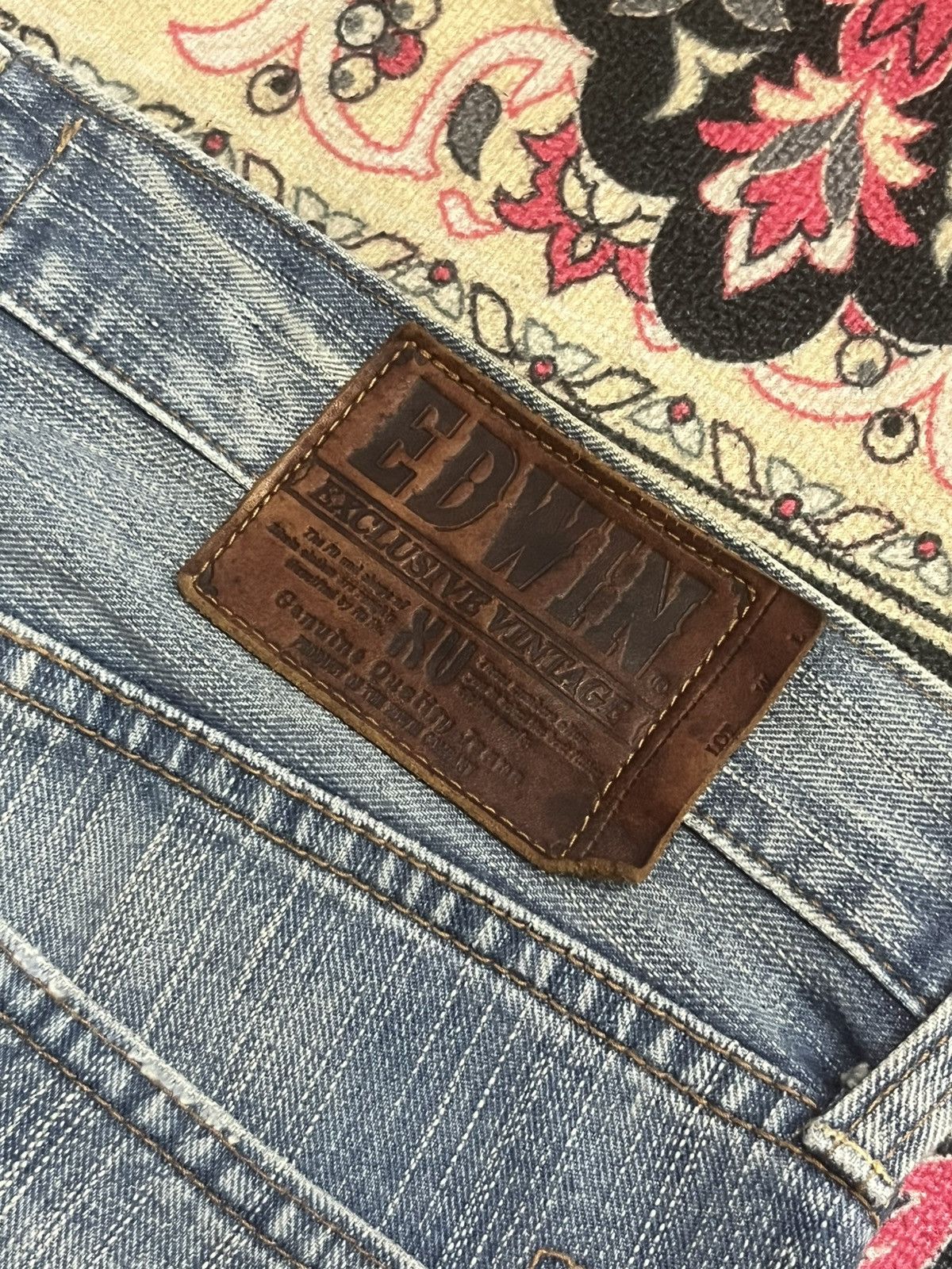 Kapital Vintage Japanese Brand Edwin XVS Patchwork Sashiko Blue Jean Size US 34 / EU 50 - 8 Thumbnail