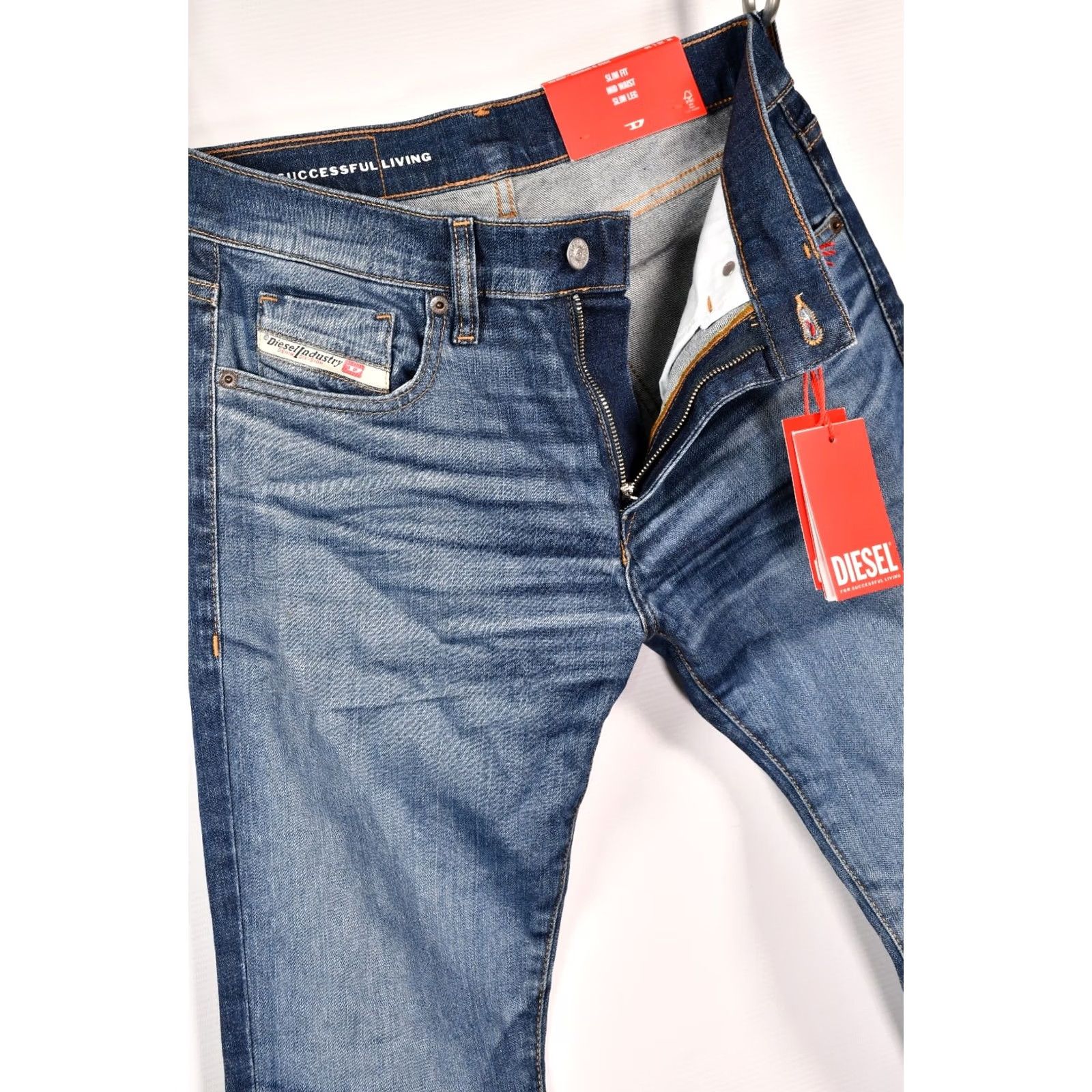 Diesel Diesel Jeans Slim Men W28/L30 D-Strukt 2019 Blue 99% Cotton 1% Elastane Skinny 5 Pocket Size US 28 / EU 44 - 7 Thumbnail