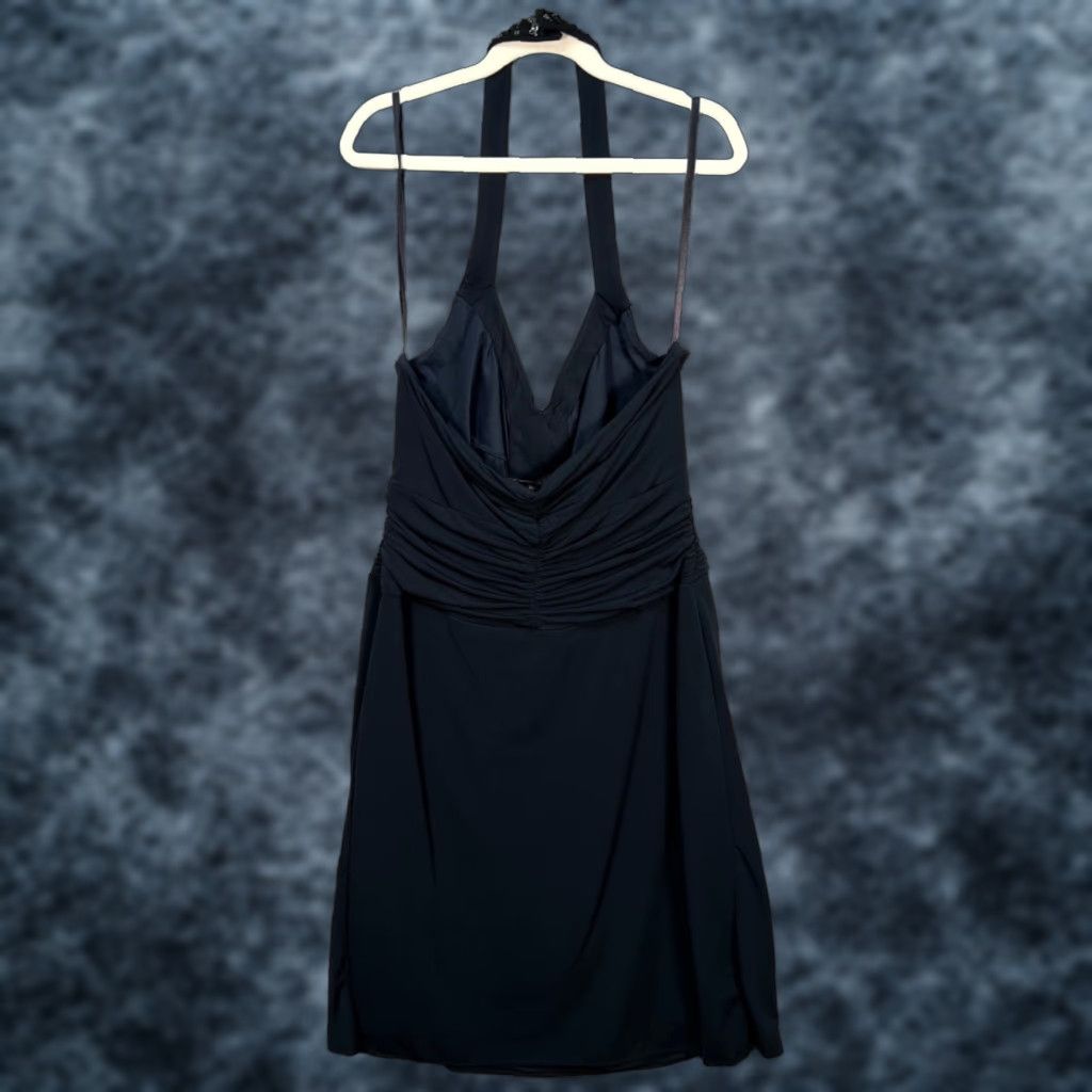 Bcbgmaxazria BCBGMAXAZRIA Womens XS Black Halter Dress Sleeveless Sequin Ruching Party Mini Dress Short Bodycon Dress Women XS Black Halter Sequin Ruching 90s Size XS / US 0-2 / IT 36-38 - 1 Thumbnail