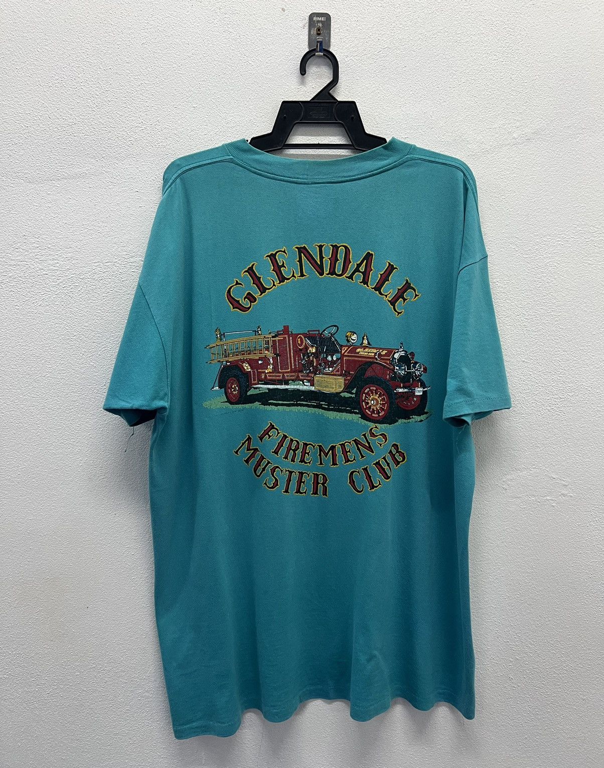 VINTAGE ONEITA GLENDALE FIREMENS MUSTER CLUB SHIRT