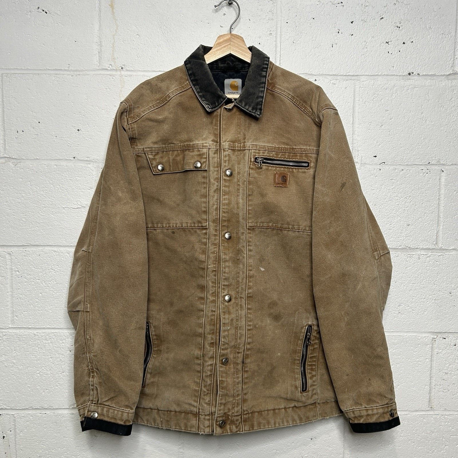 Carhartt Y2K Carhartt Sandstone Multi-Pocket Jacket “Brown” J285 BRN Size US L / EU 52-54 / 3 - 1 Thumbnail