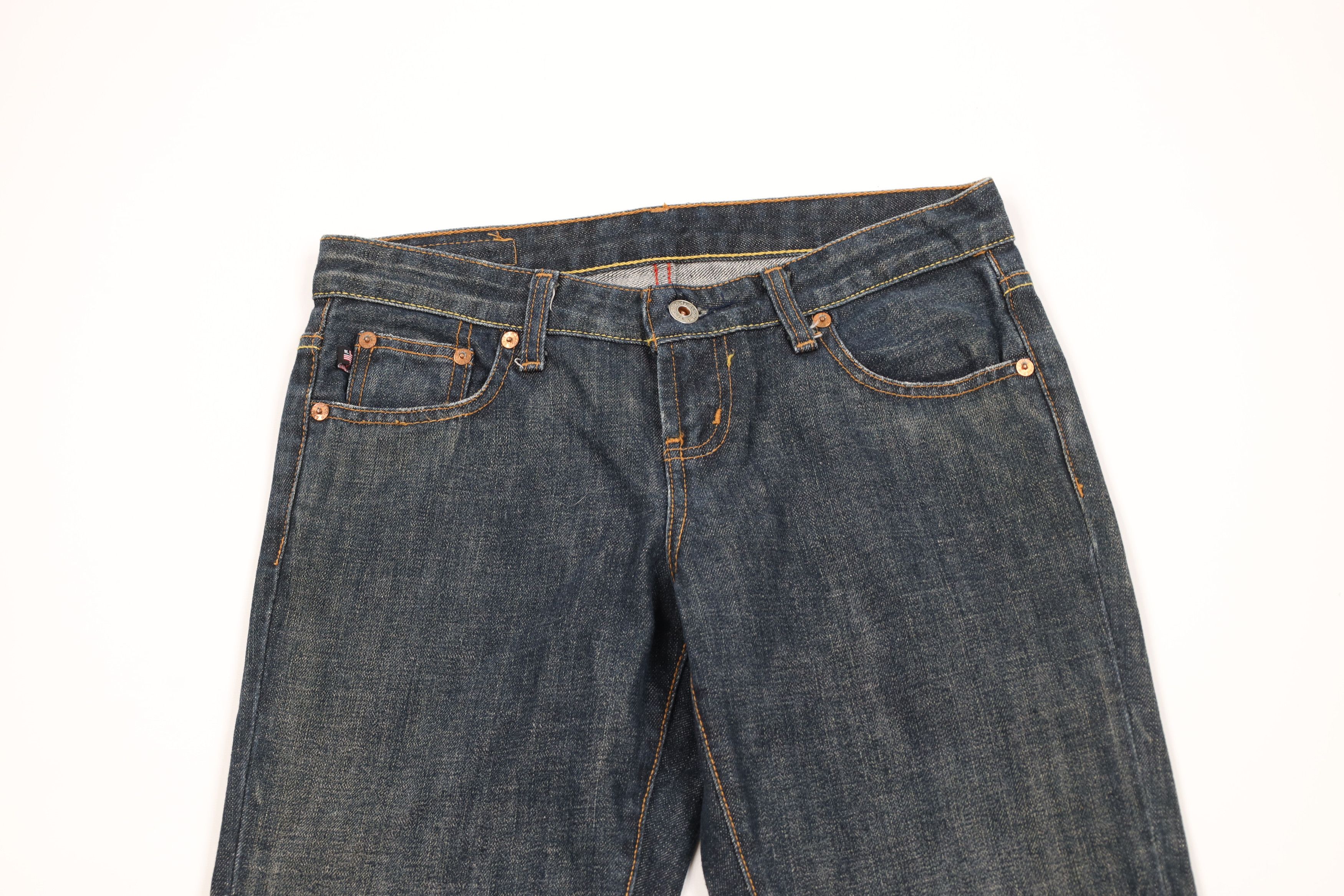 Ralph Lauren Vintage 90s Ralph Lauren Wide Leg Denim Jeans Blue Cotton Size 26" / US 2 / IT 38 - 2 Thumbnail