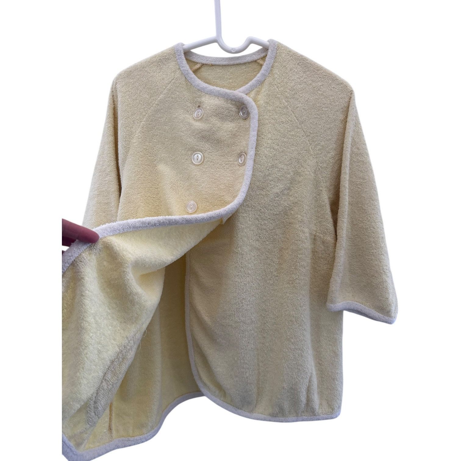 Vintage Vtg Terrycloth robe jacket double breasted beach pool yellow Size M / US 6-8 / IT 42-44 - 4 Thumbnail