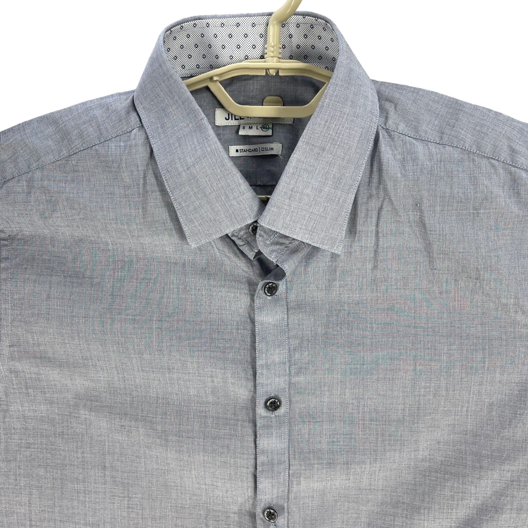 Vintage Jill Stuart Button-Up Shirt Men XL Blue Short Sleeve Slim Fit Minimalist Preppy Shirt Size US XL / EU 56 / 4 - 2 Thumbnail