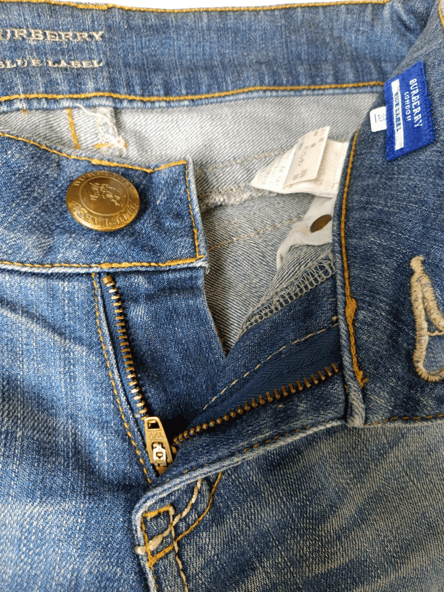 Burberry × Vintage Burberry London Blue Label Vintage Streetwear Denim Bootcut Size 25" / US 0 / IT 36 - 4 Thumbnail