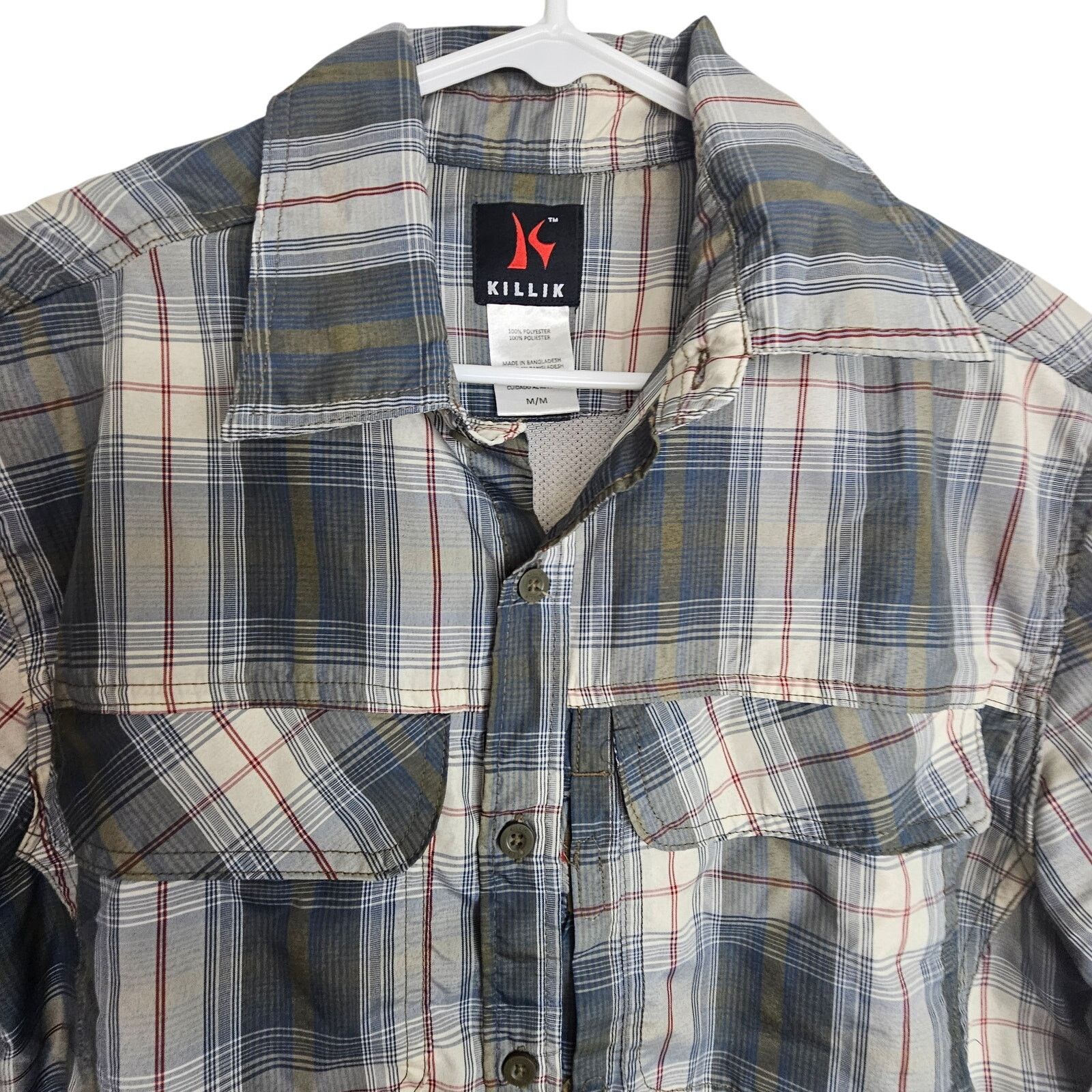 Killion Killik Men Plaid Vented Fishing Shirt M Gorp Outdoor Utility Size US M / EU 48-50 / 2 - 2 Thumbnail