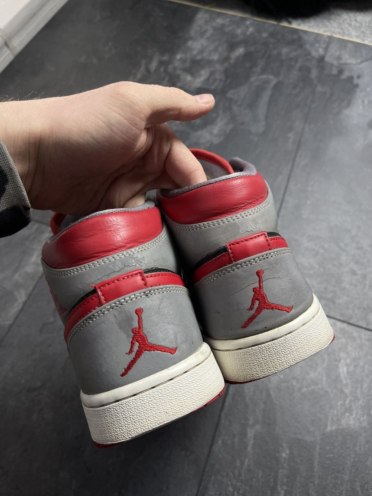 Streetwear Vintage Nike air jordan 1 mid fire red reflective Size US 10 / EU 43 - 11 Thumbnail