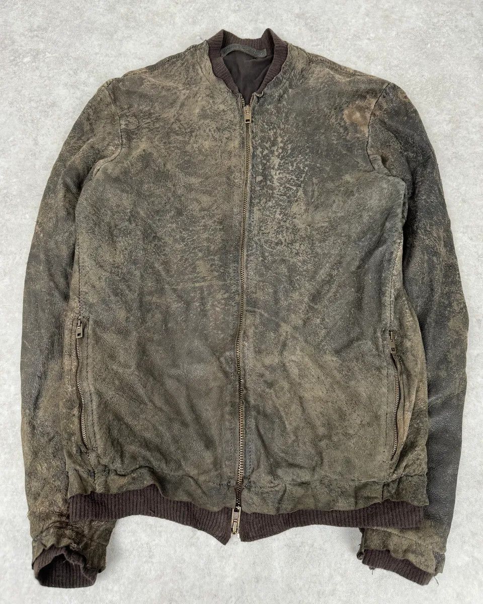 Vintage Salvatore Santoro Washed Brown Avant-Garde Leather Jacket Size US M / EU 48-50 / 2 - 4 Thumbnail