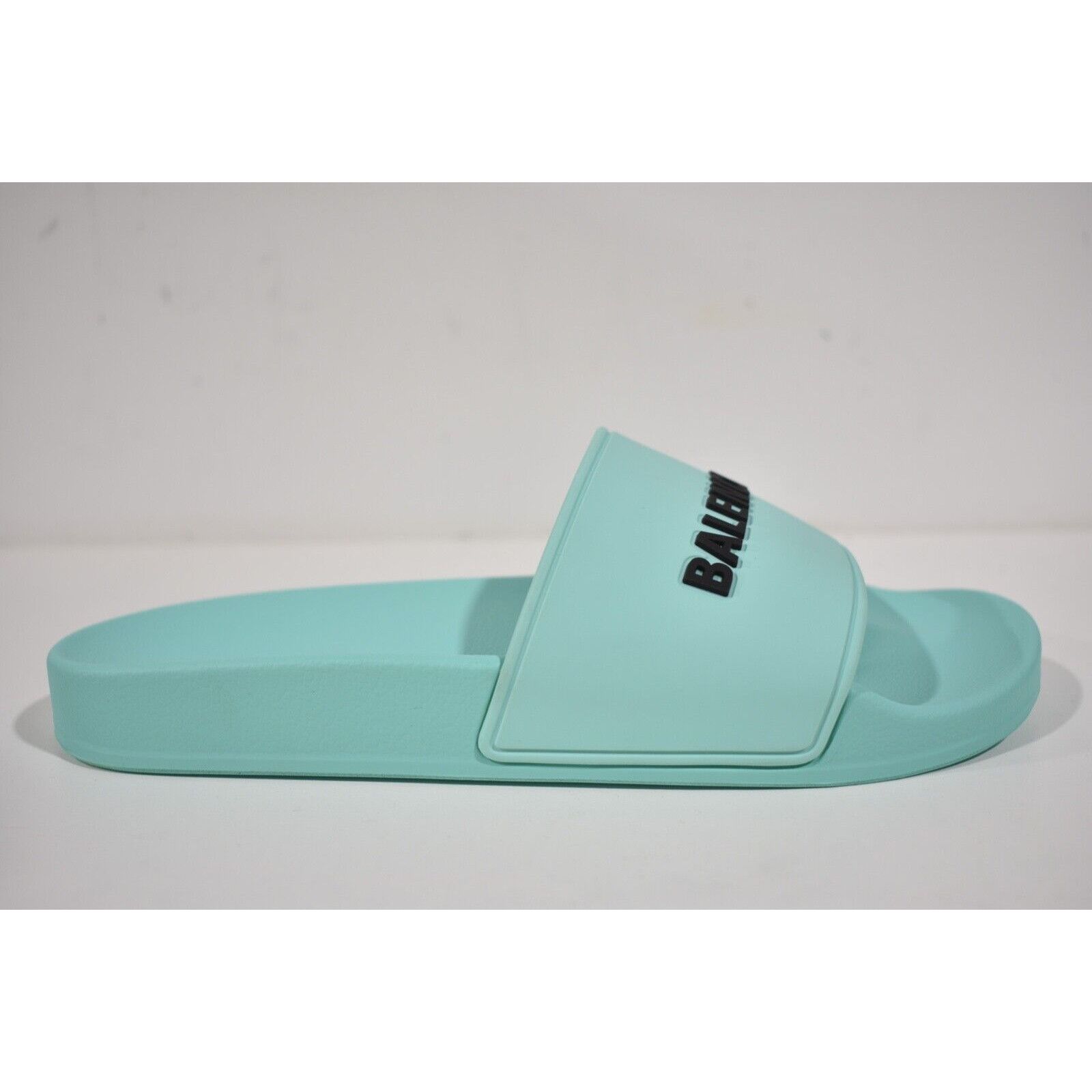 Balenciaga Balenciaga Mint Black Bicolor Rubber Logo Slide On Pool Size US 7 / IT 37 - 3 Thumbnail