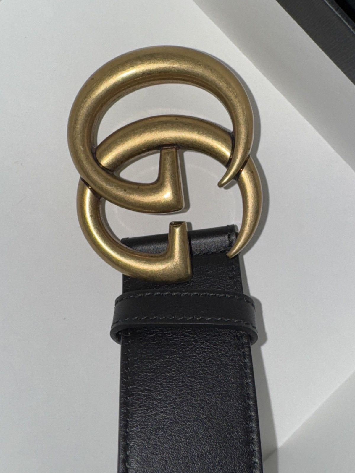 Gucci GG Gold Marmont Leather Belt Size ONE SIZE - 8 Thumbnail