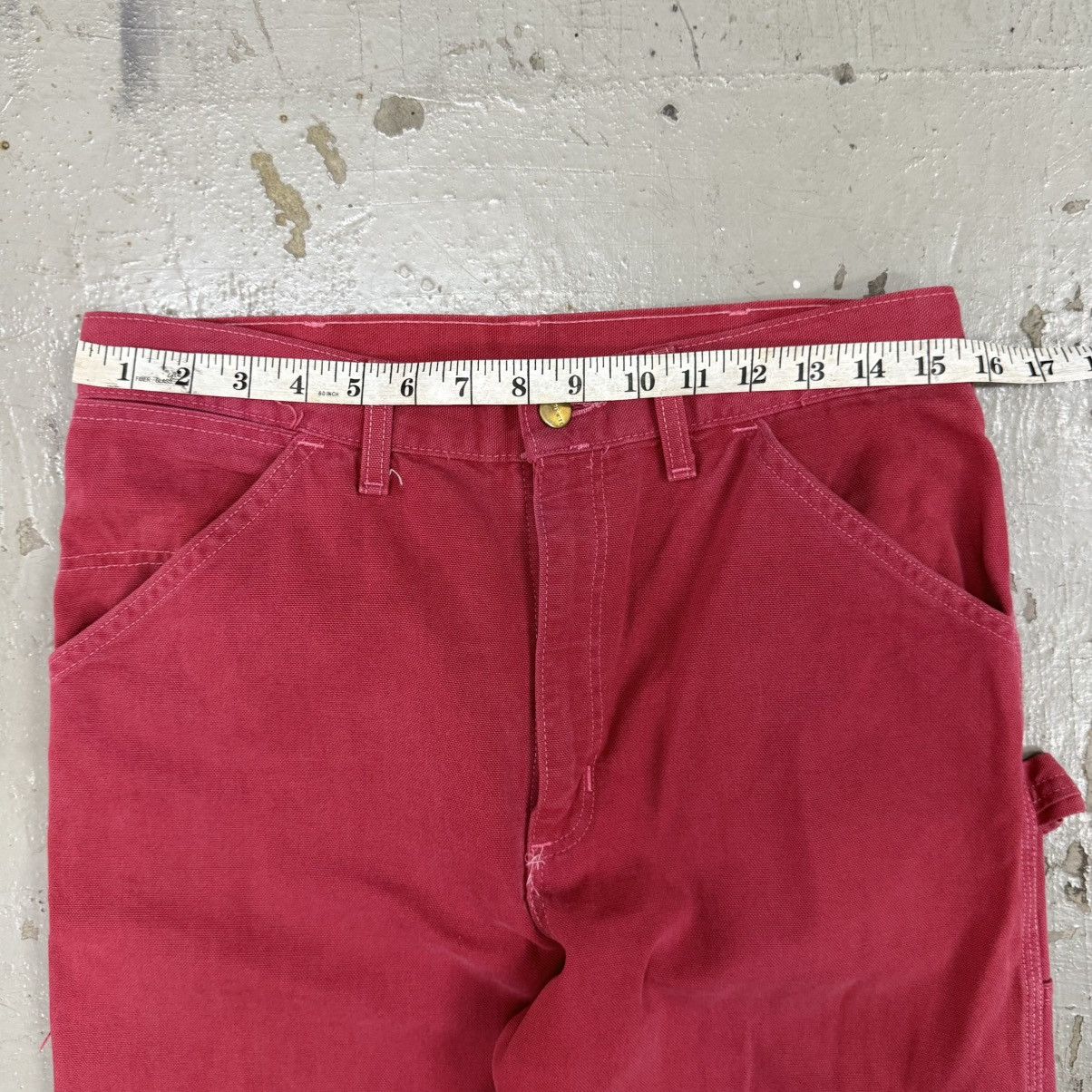 Carhartt Rare Design Vintage Brand Carhartt Carpenter Pants 1990s Red Size US 31 - 6 Thumbnail