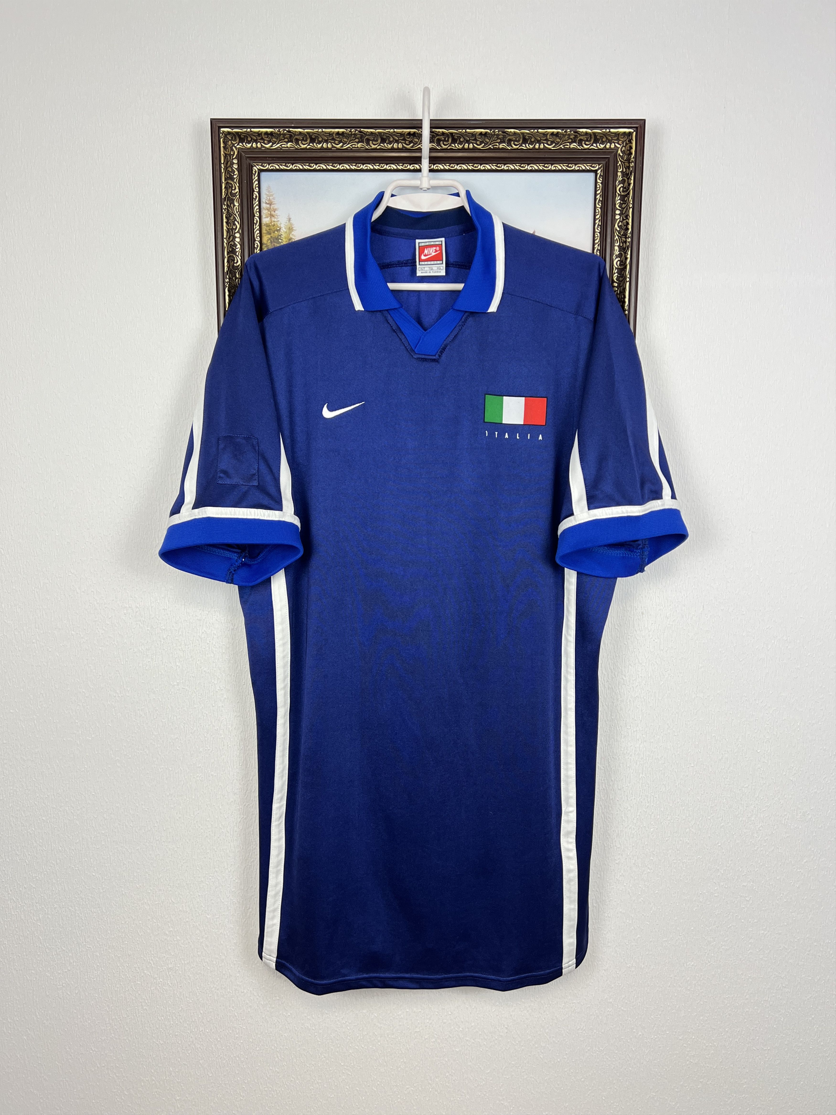 Nike Vintage 90's Nike Italy Football Shirt Soccer Jersey Maglia Size US XL / EU 56 / 4 - 1 Thumbnail