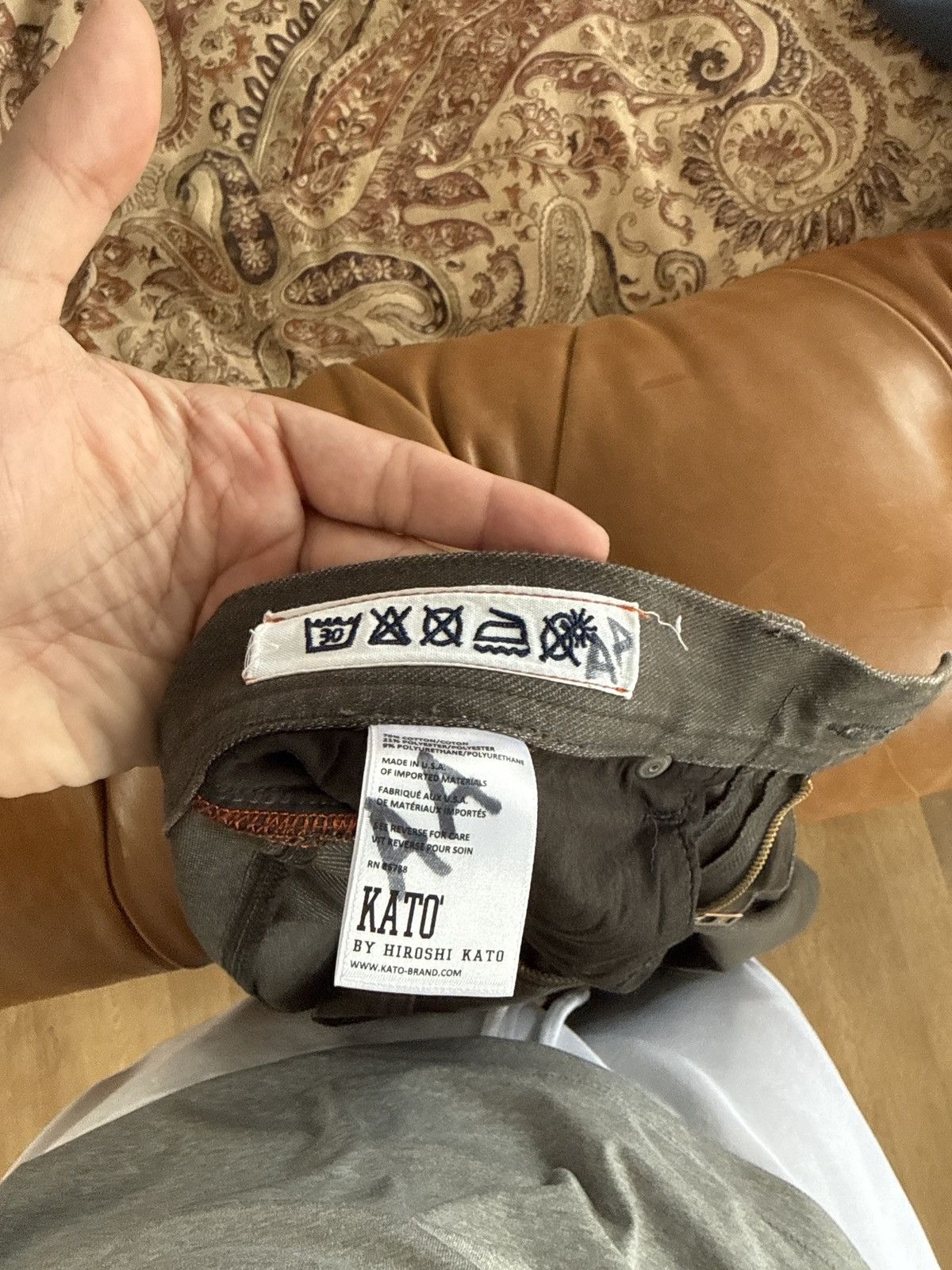 Hiroshi Kato Hiroshi Kato “The Pen” Slim Jeans – Military Green – Size 32 Size US 32 / EU 48 - 4 Thumbnail
