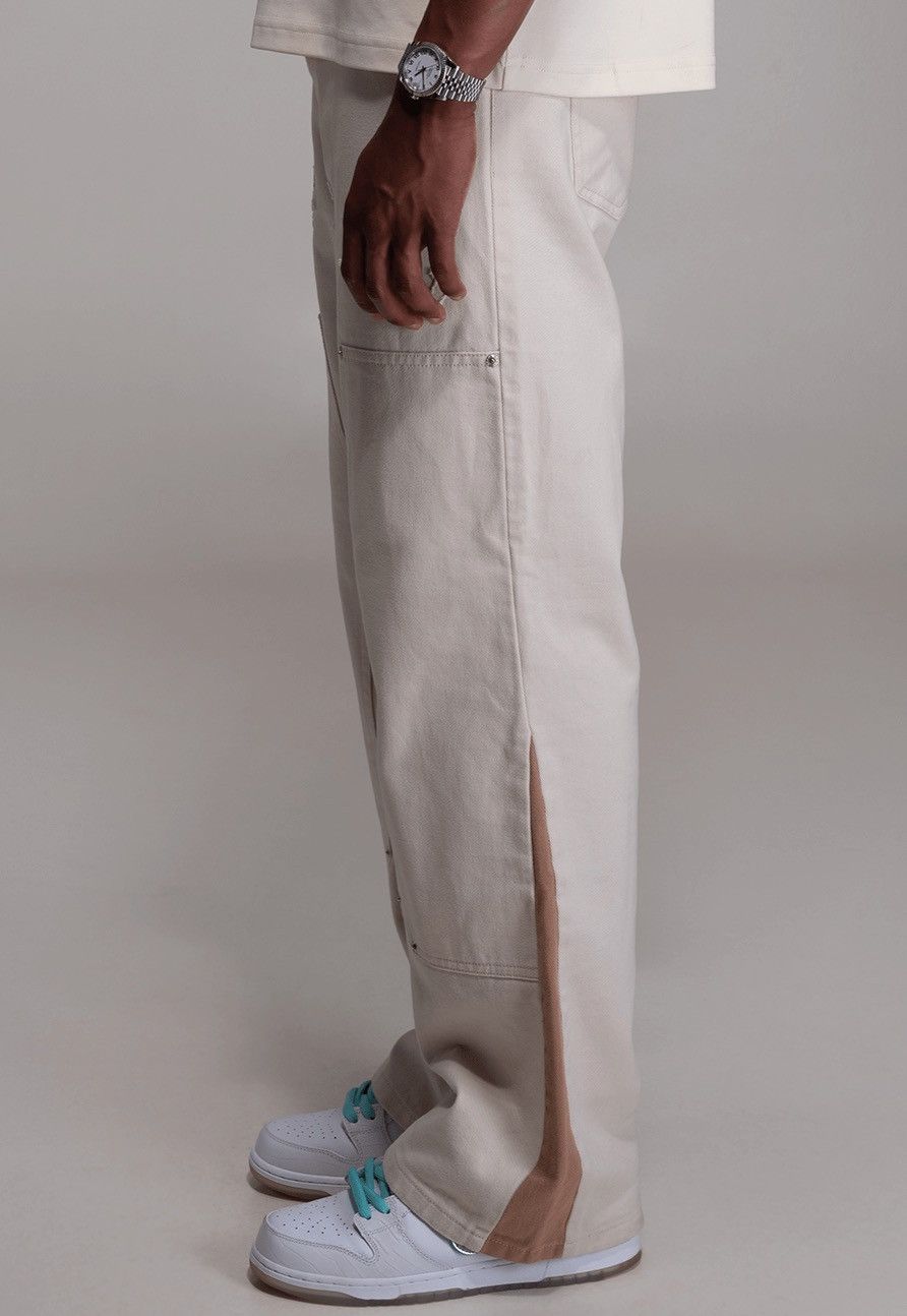 Carhartt Finelli Double Knee Cream White Carpenter Jeans Size US 34 / EU 50 - 3 Thumbnail