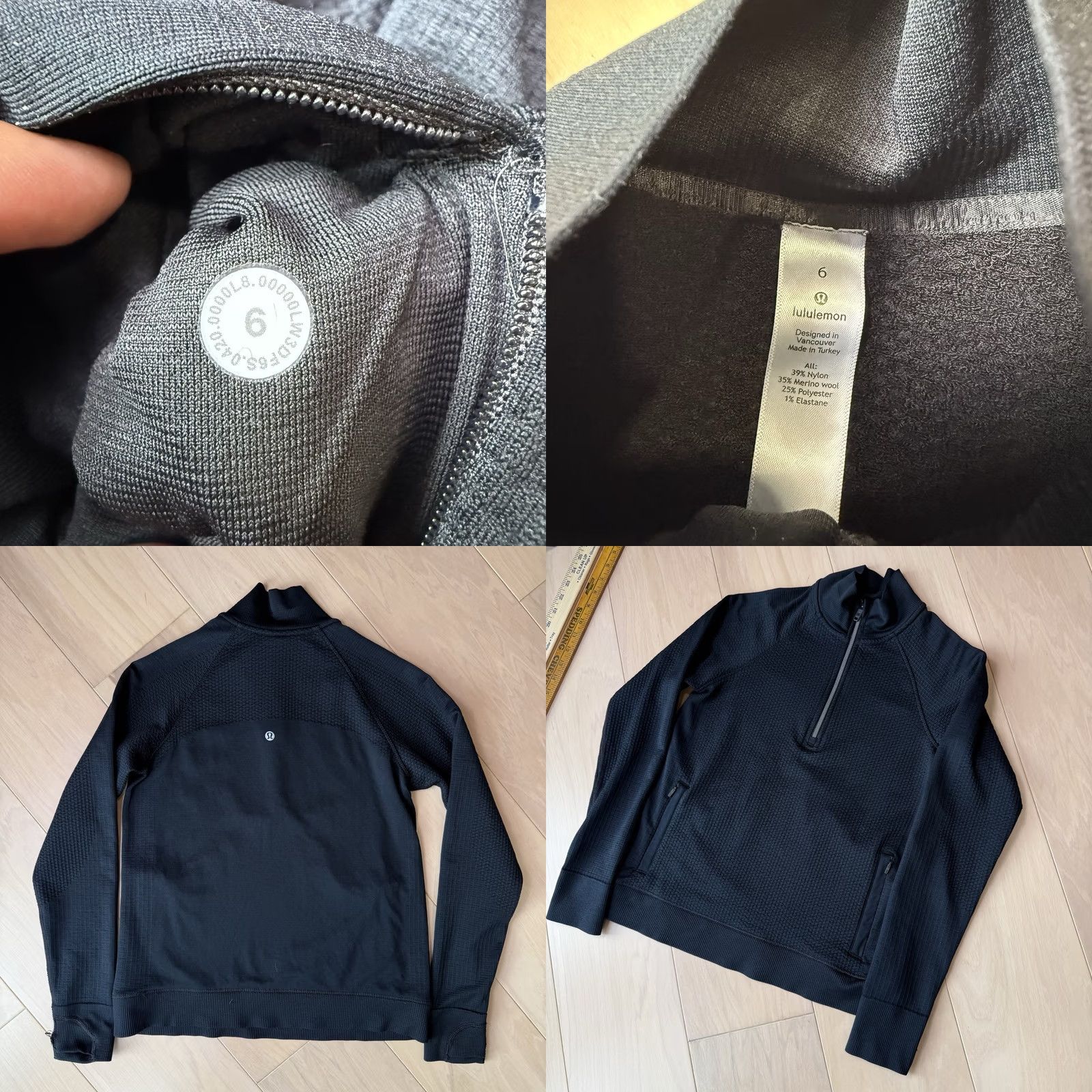 Lululemon Lululemon Engineered Warmth Half Zip Women's 6 Black Pullover Hoodie Jacket Athleisure Size M / US 6-8 / IT 42-44 - 8 Thumbnail
