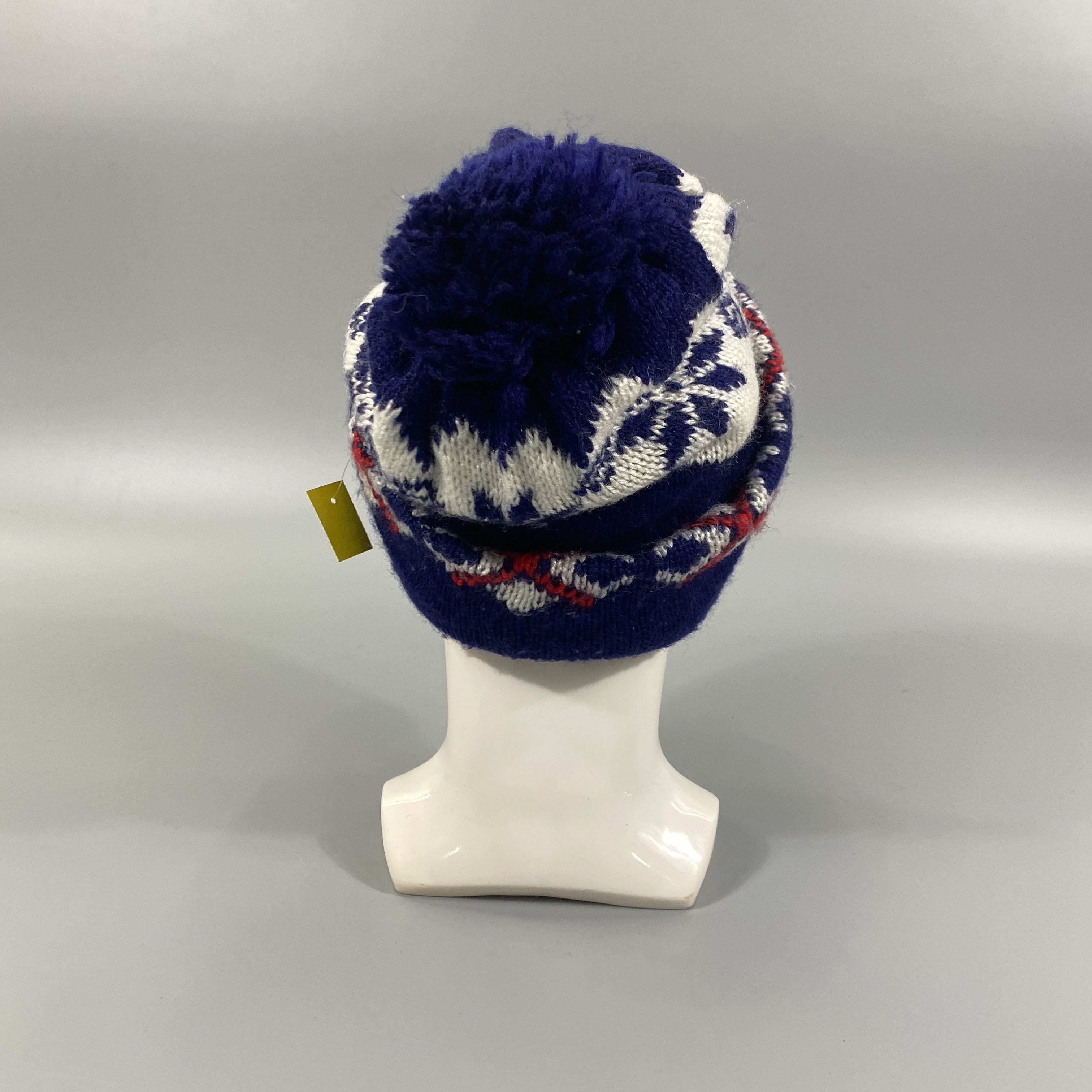 Japanese Brand Snowflake Pattern Beanie Pom Pom-BN769 Size ONE SIZE - 2 Thumbnail