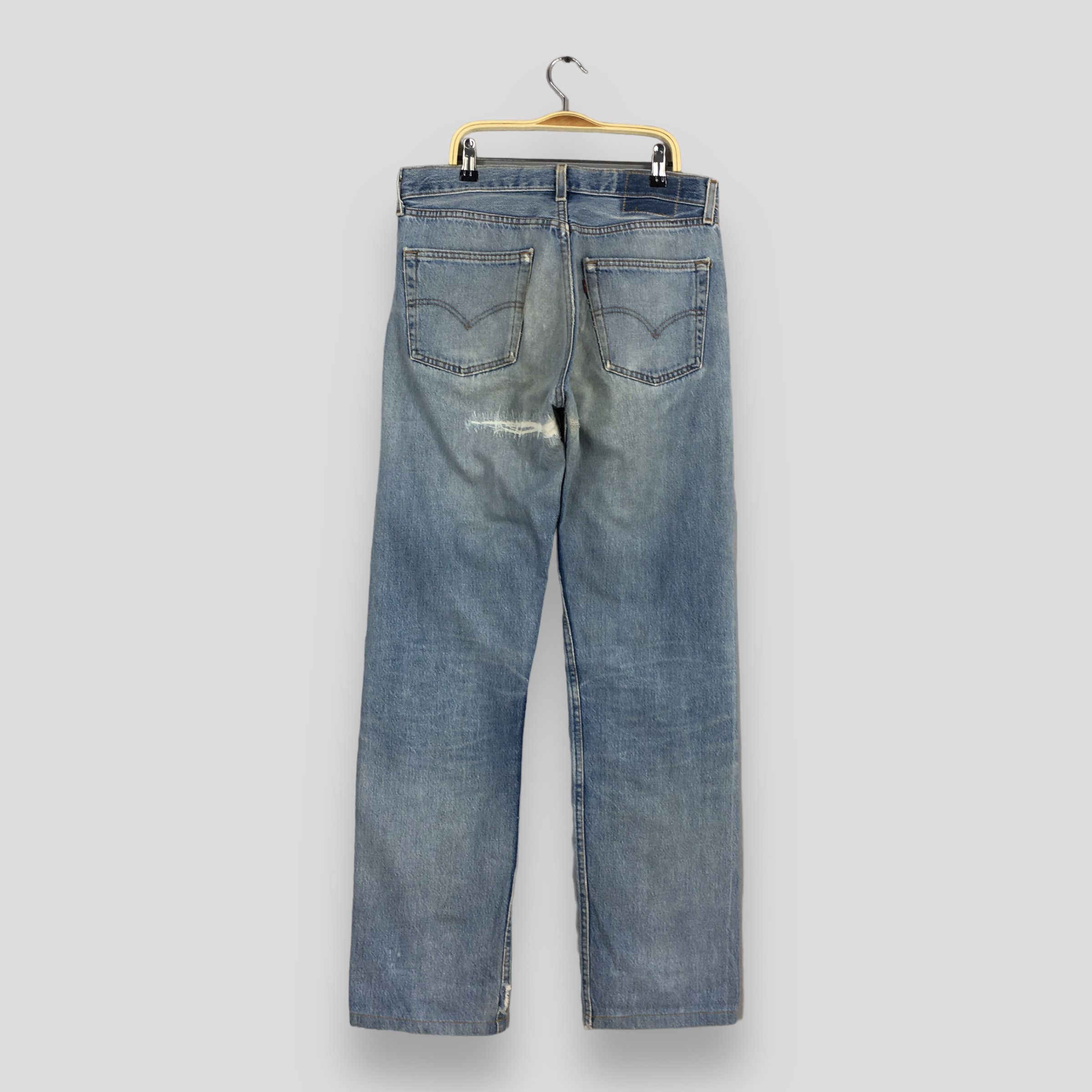 Levi's Size 31x33 Vintage 90s Levi's 501 Faded Blue Jeans S654 Size US 31 - 8 Thumbnail