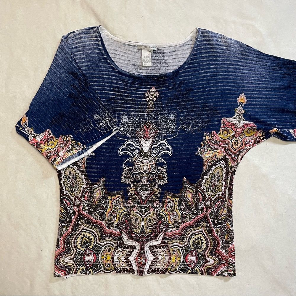 Other New Alberto Makali Knit Short Sleeve Top Size XL Size XL / US 12-14 / IT 48-50 - 8 Thumbnail