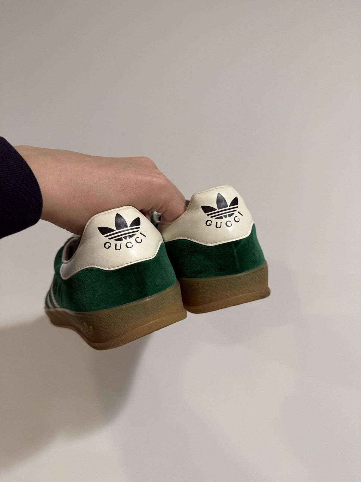 Adidas × Gucci Adidas x Gucci Gazelle Green Suede Sneakers Size US 9.5 / EU 42-43 - 4 Thumbnail