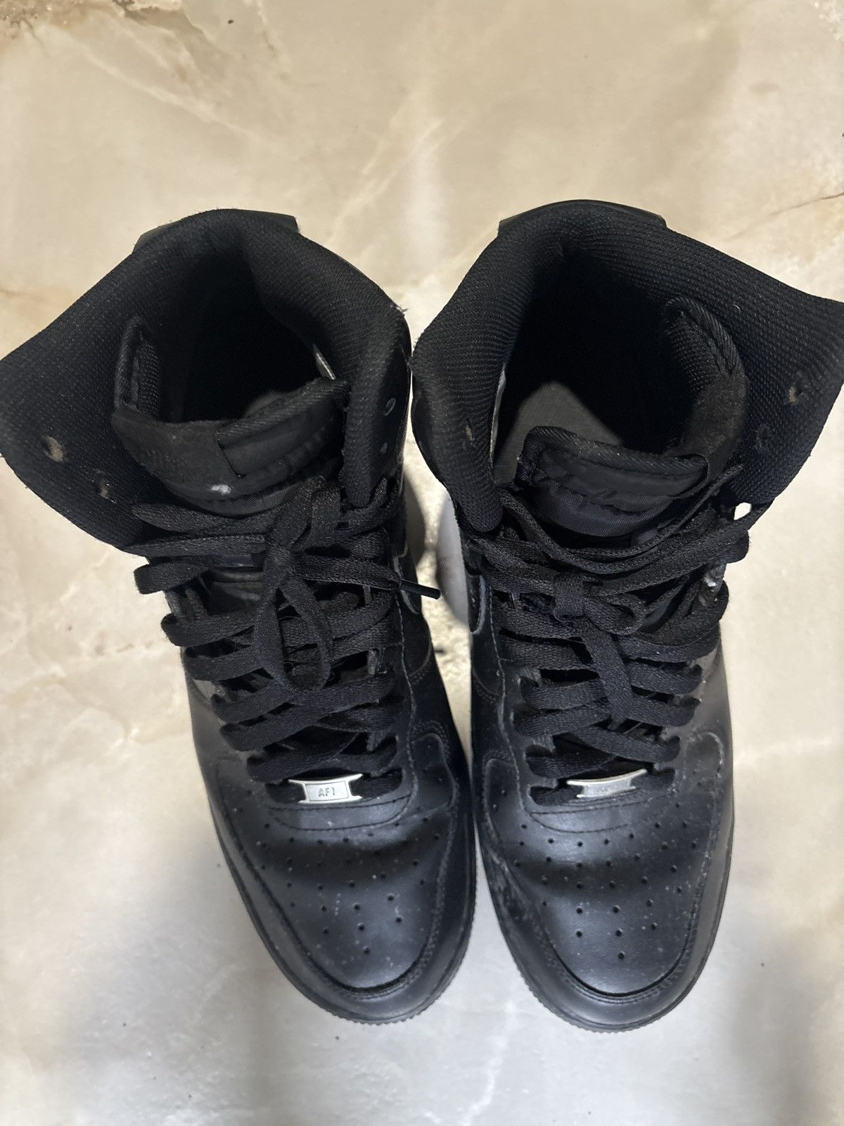 Nike Nike AF1 Hightop Black Size US 12 / EU 45 - 4 Thumbnail