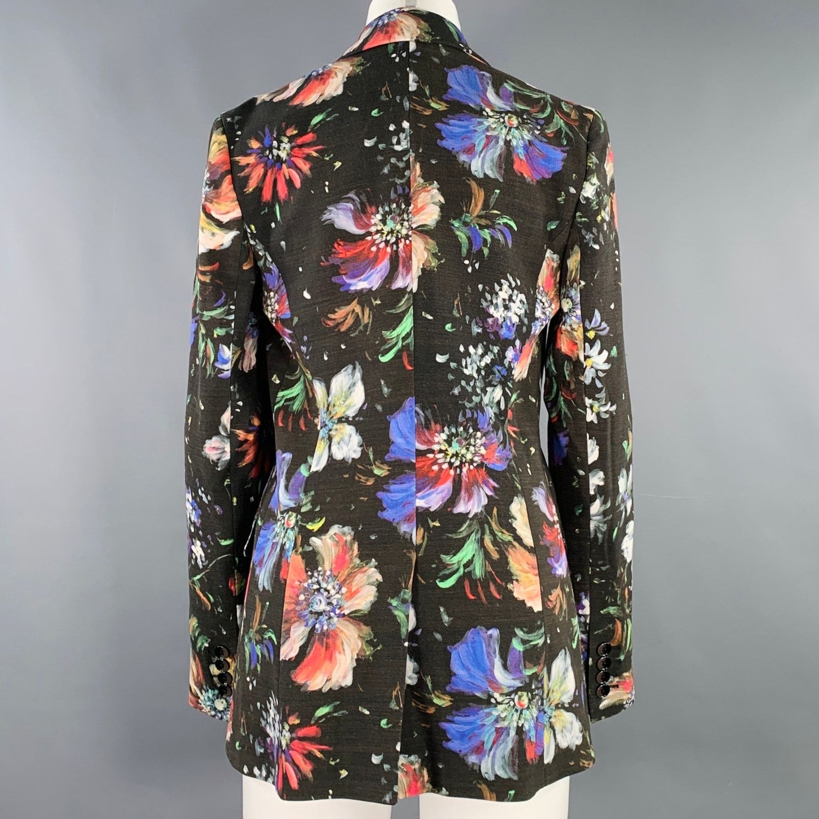 Robert Graham Size 4 Black Multi Color Viscose Blend Jacket Blazer Size S / US 4 / IT 40 - 4 Thumbnail