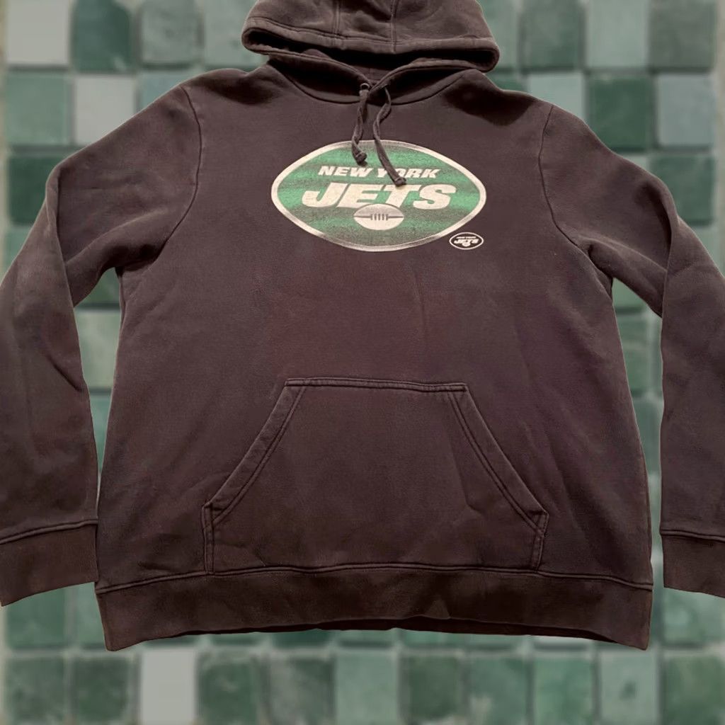 Vintage Fanatics Men's Tony Adams #33 New York Jets Hoodie Sweatshirt Black XL Size US XL / EU 56 / 4 - 1 Thumbnail