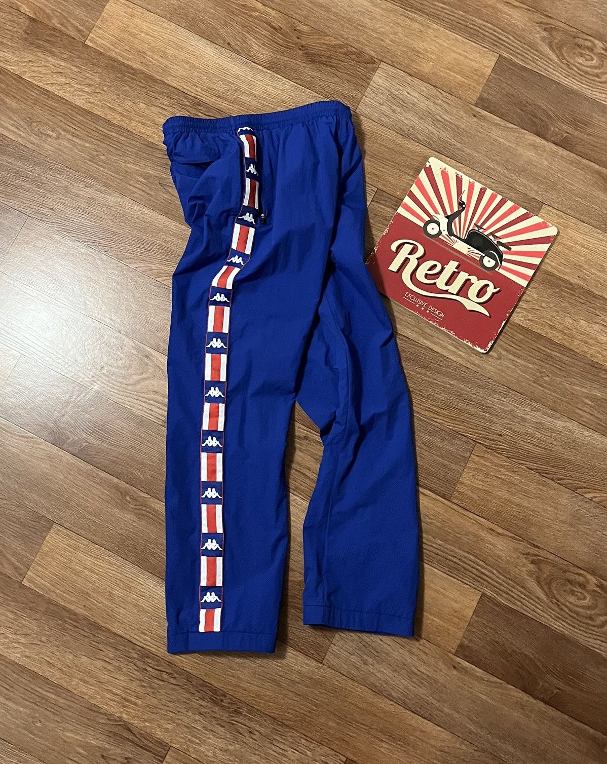 Kappa Vintage Kappa Lampas Stripe Baggy Sweatpants Size US 34 / EU 50 - 1 Thumbnail