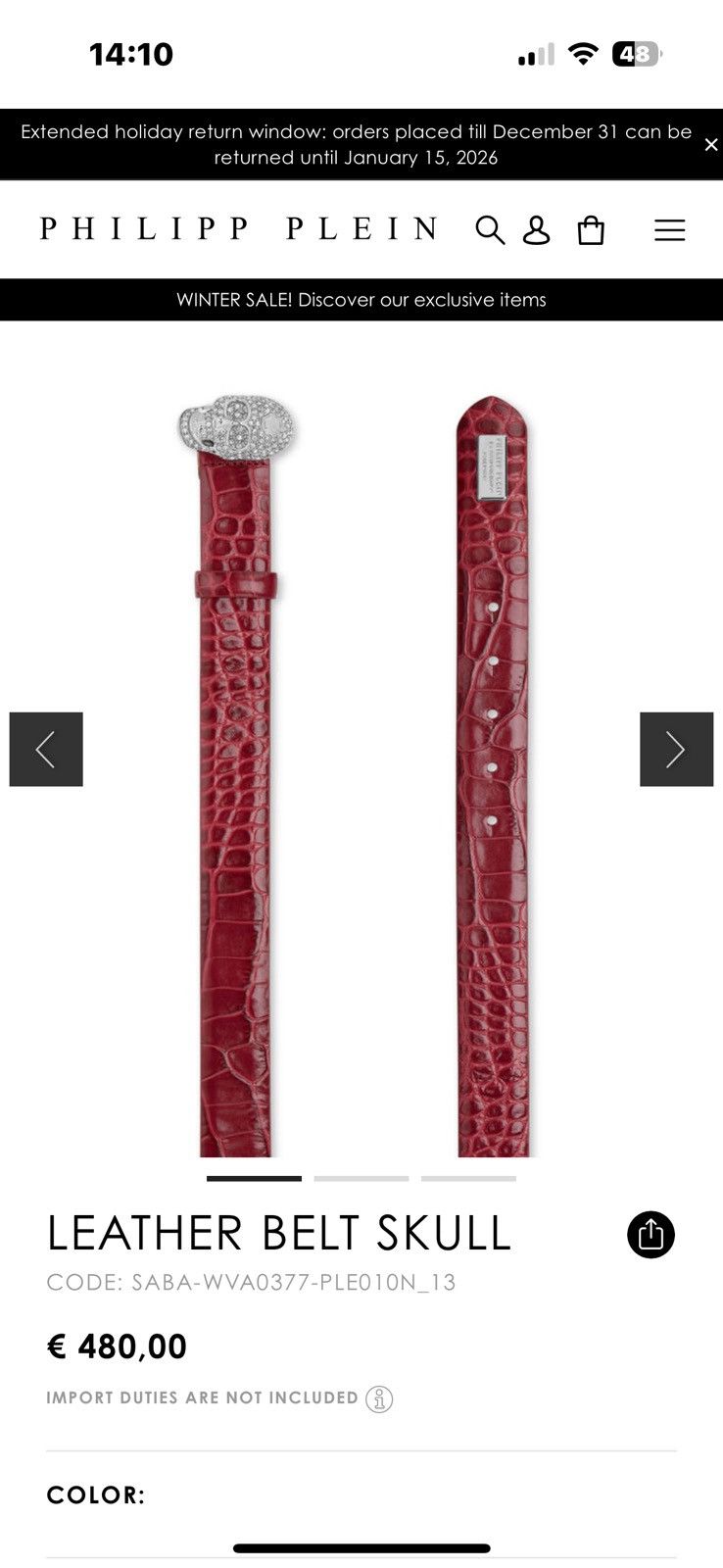 Philipp Plein Philipp Plein belt Size ONE SIZE - 15 Thumbnail