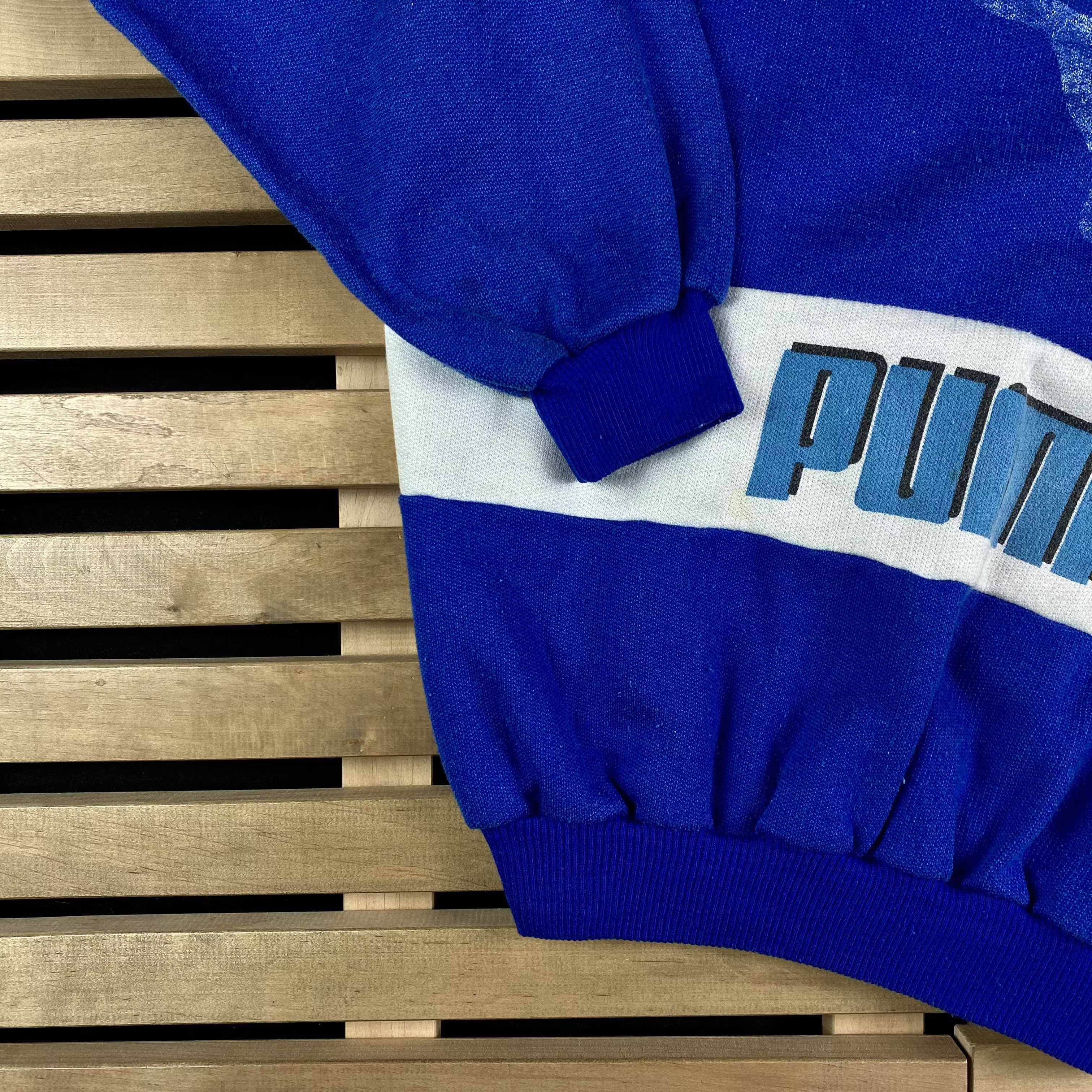 Puma × Vintage Mens Puma Vintage Big Logo Sweatshirt Size XL Size US XL / EU 56 / 4 - 3 Thumbnail