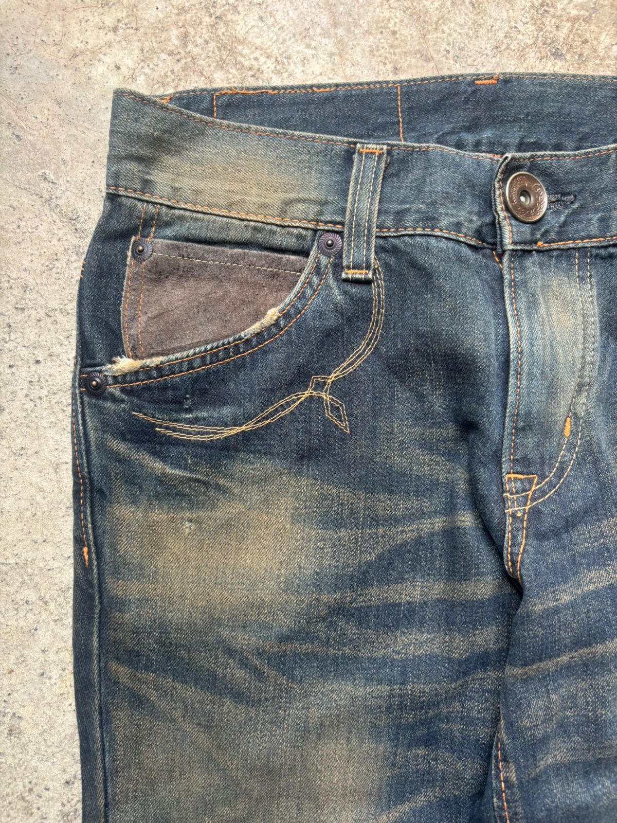 Japanese Brand 2000s Japanese Edwin Rusty Mud Wash Jeans Size US 28 / EU 44 - 4 Thumbnail