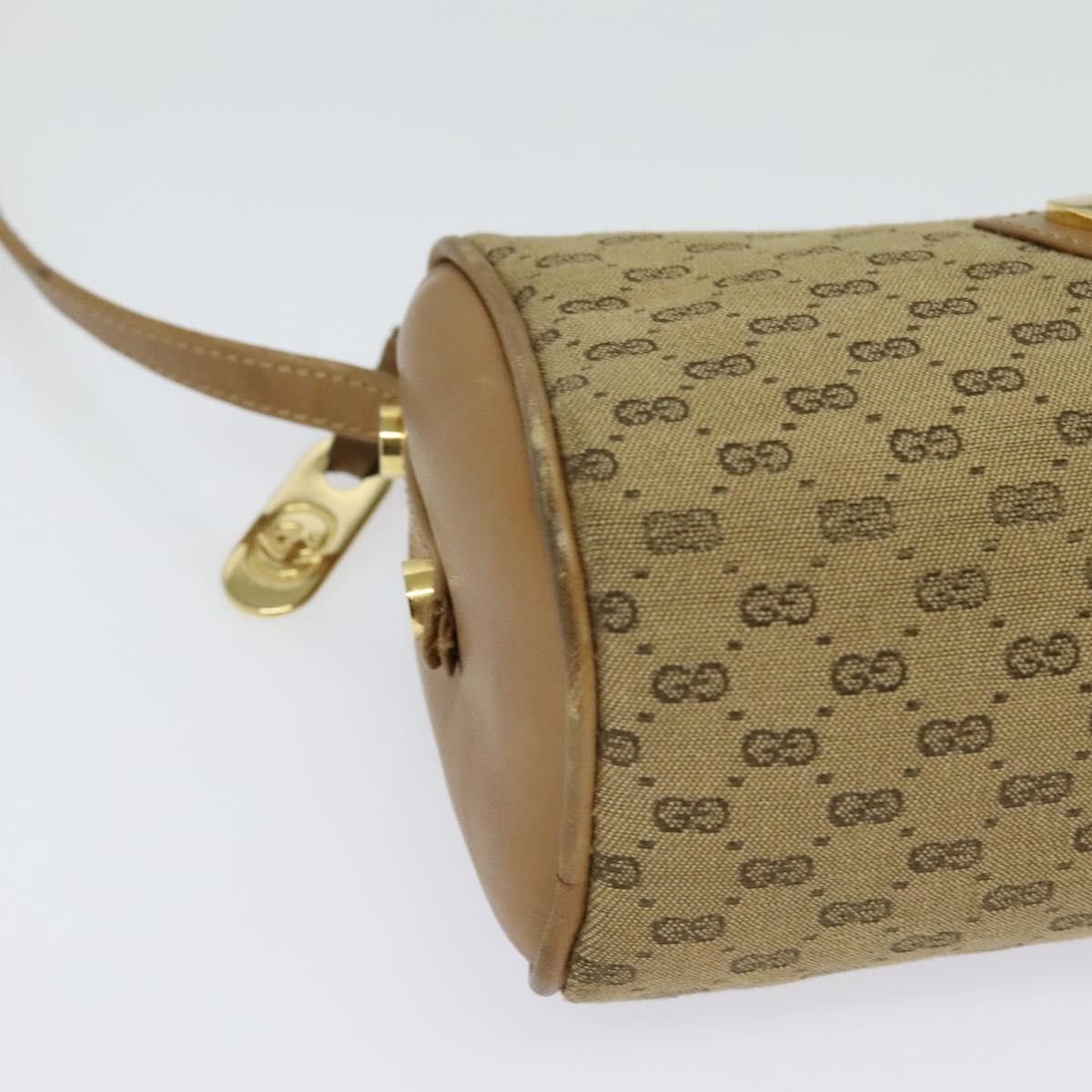 Gucci GUCCI Micro GG Canvas Shoulder Bag Vintage Beige Gold Size ONE SIZE - 10 Thumbnail