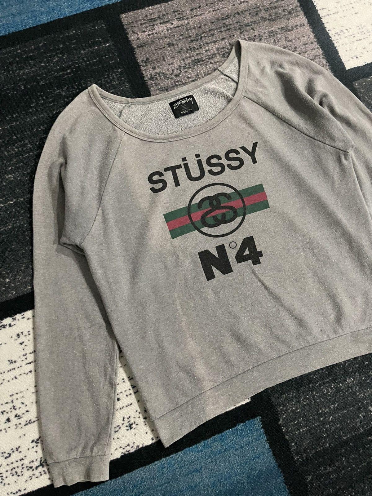 Stussy × Vintage Vintage Stussy No 4 x Gucci Sweatshirt Size M / US 6-8 / IT 42-44 - 4 Thumbnail