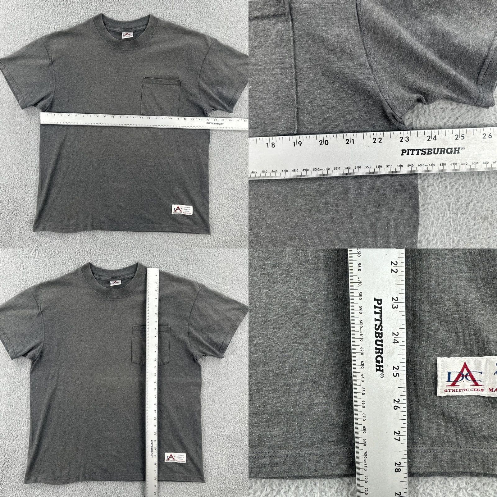 Vintage VINTAGE DC Athletic Club Mens L Gray Blank Pocket T Shirt USA 90s Mens Size US L / EU 52-54 / 3 - 8 Thumbnail