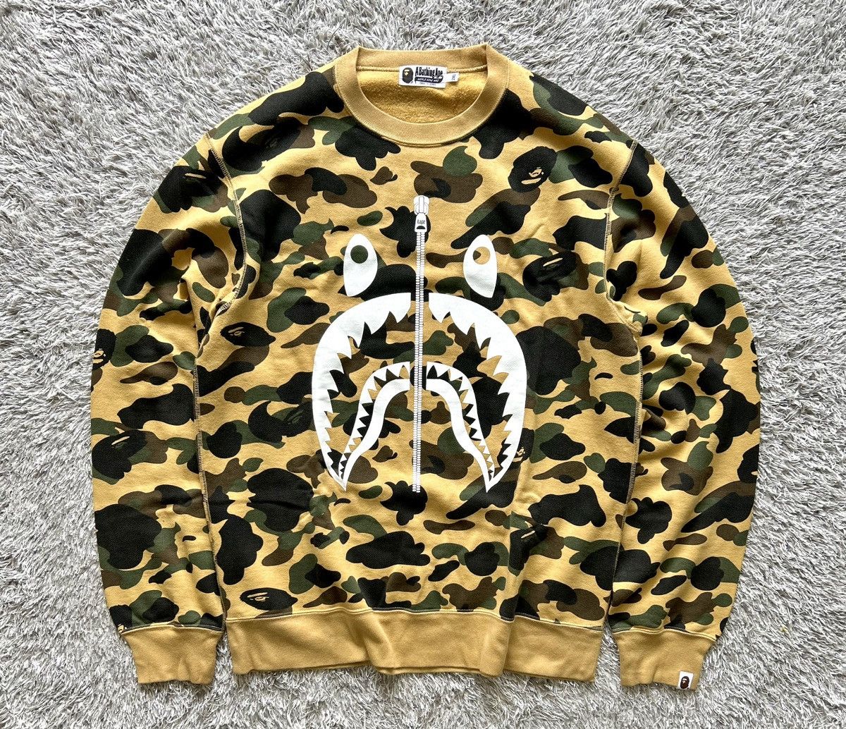 Bape 💥CRAZY💥 BAPE SHARK 1st CAMO SWEATSHIRT Size US XXL / EU 58 / 5 - 1 Thumbnail