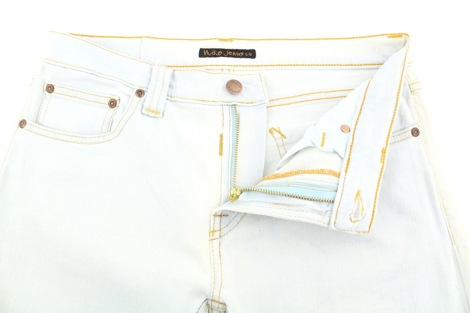 Nudie Jeans TUBE KELLY WHITE W29/L32 Faded Skinny Jeans 87258 Size US 29 - 4 Thumbnail