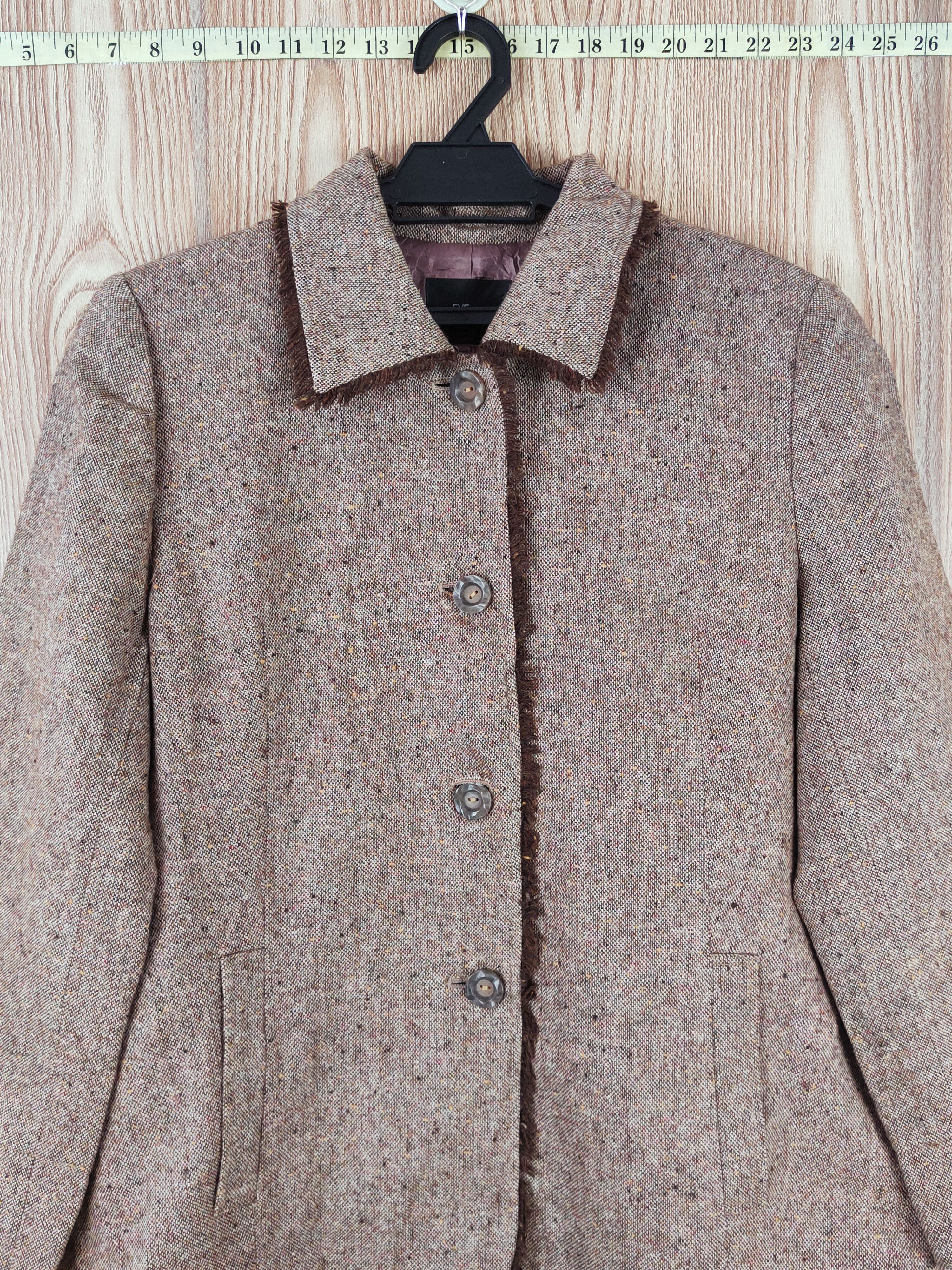 Japanese Brand × Vintage Retro Design by Noble Eve Collection Brown Wool Jackets Size L / US 10 / IT 46 - 2 Thumbnail