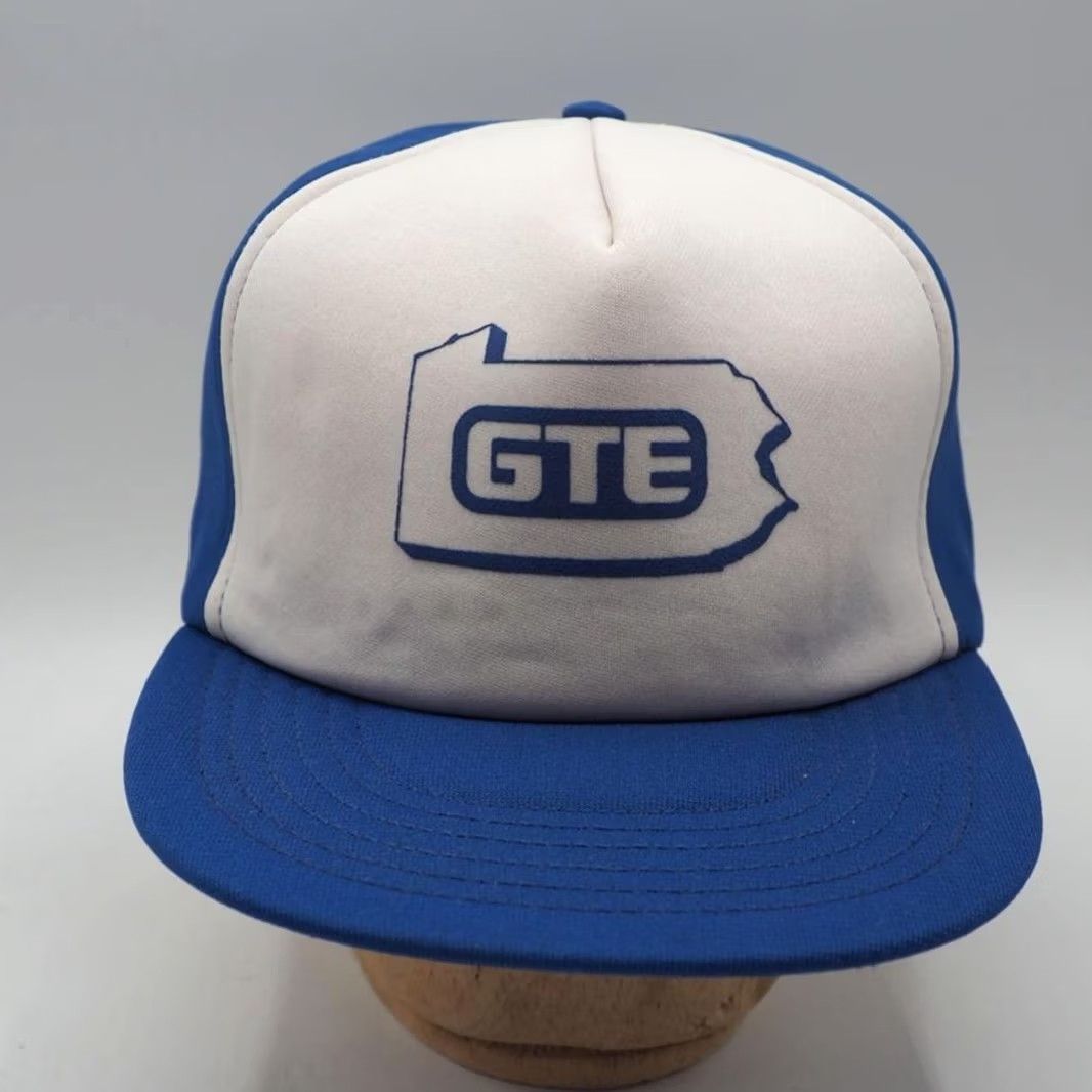 Vintage VINTAGE Pennsylvania GTE Telephone Snapback Trucker Farmer Hat Cap NWOT Size ONE SIZE - 2 Thumbnail